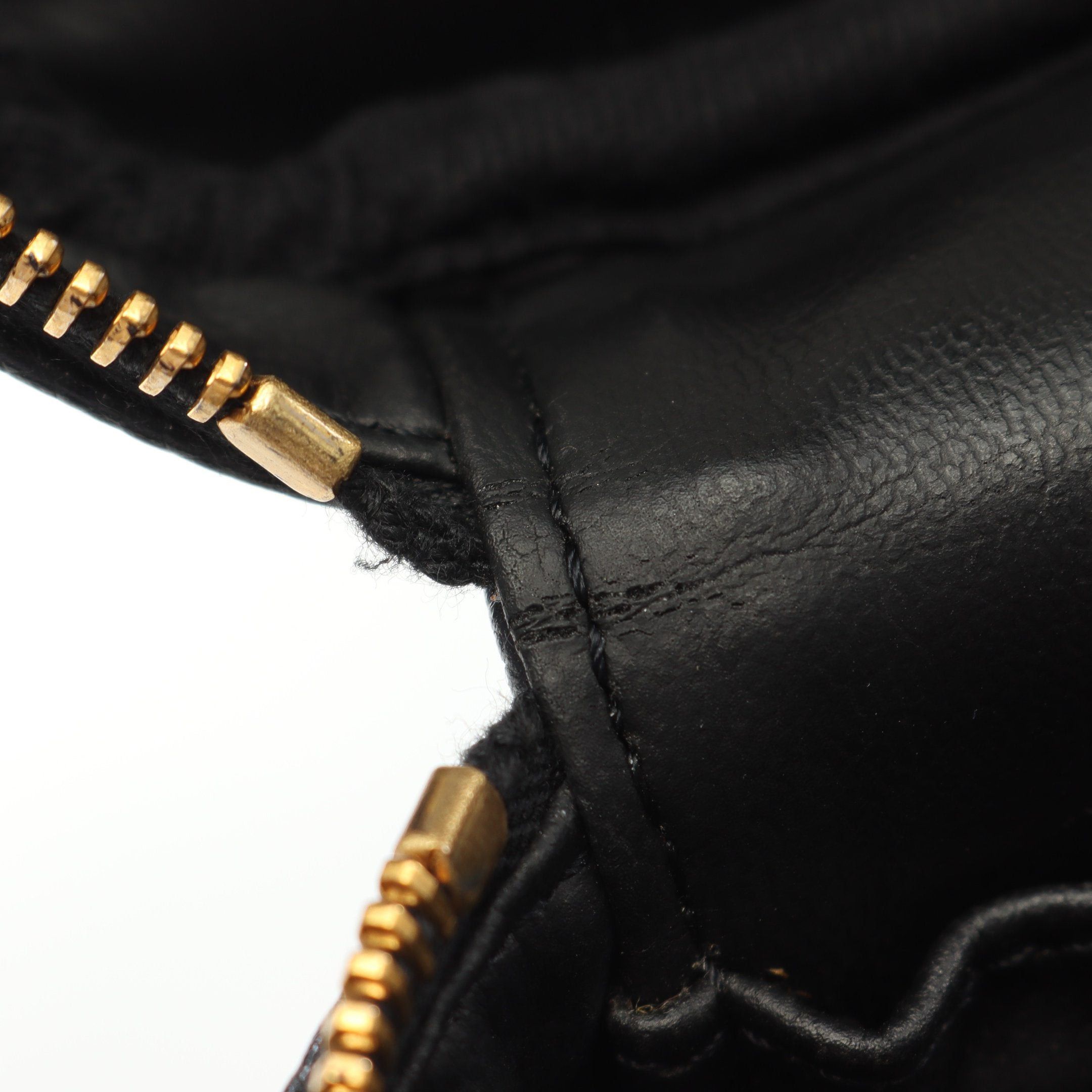 Chanel Chanel Coco Mark Handbag Vanity Bag Caviar Skin Black Gold Hardware Size ONE SIZE - 6 Thumbnail