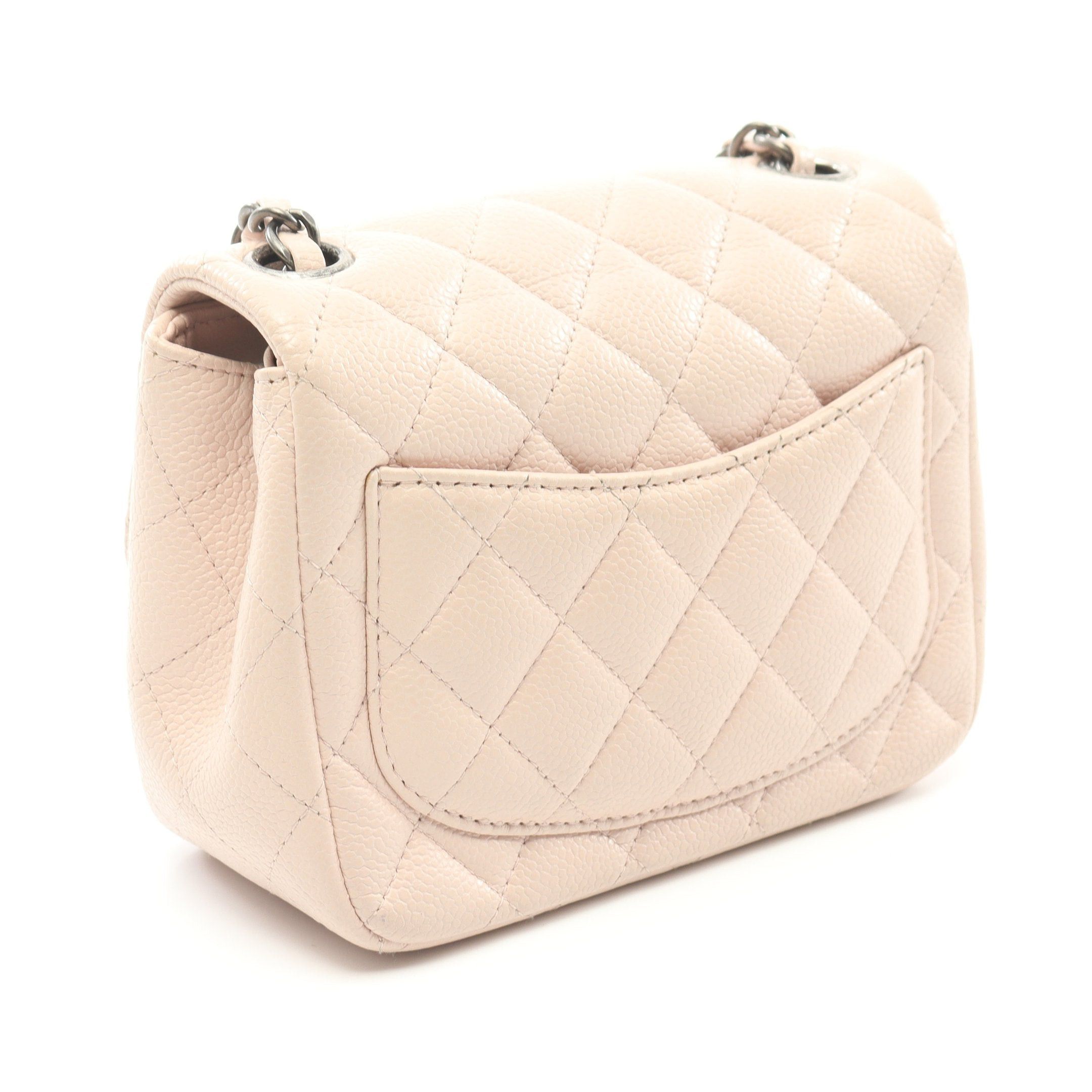 Chanel Chanel Mini Matelasse Chain Shoulder Bag Caviar Skin Light Pink Antique Silver Hardware Size ONE SIZE - 2 Thumbnail