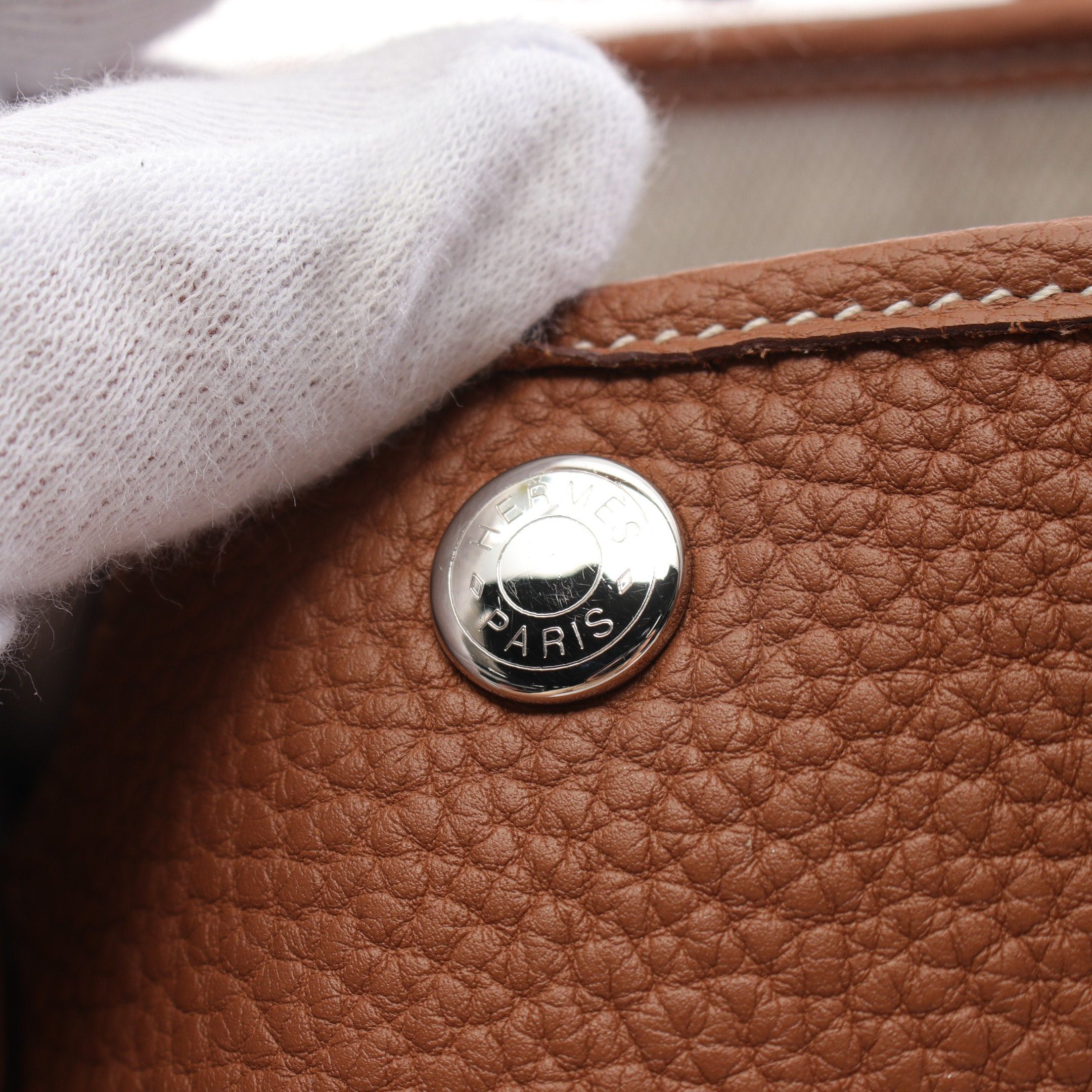 Hermes Hermes Garden Party Tpm Gold Handbag Tote Bag Negonda Leather Brown Silver Hardware D Stamp Size ONE SIZE - 6 Thumbnail
