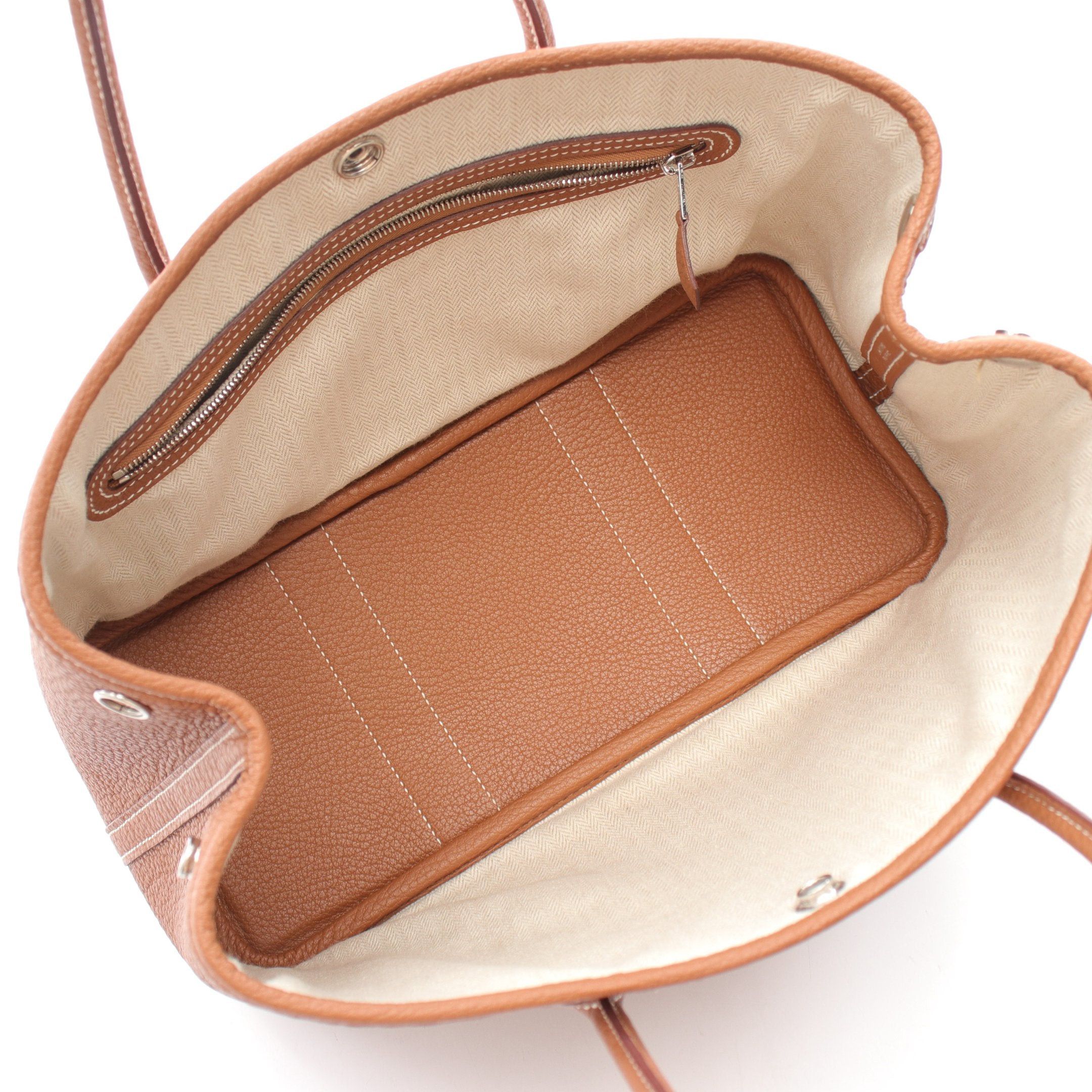 Hermes Hermes Garden Party Tpm Gold Handbag Tote Bag Negonda Leather Brown Silver Hardware D Stamp Size ONE SIZE - 3 Thumbnail