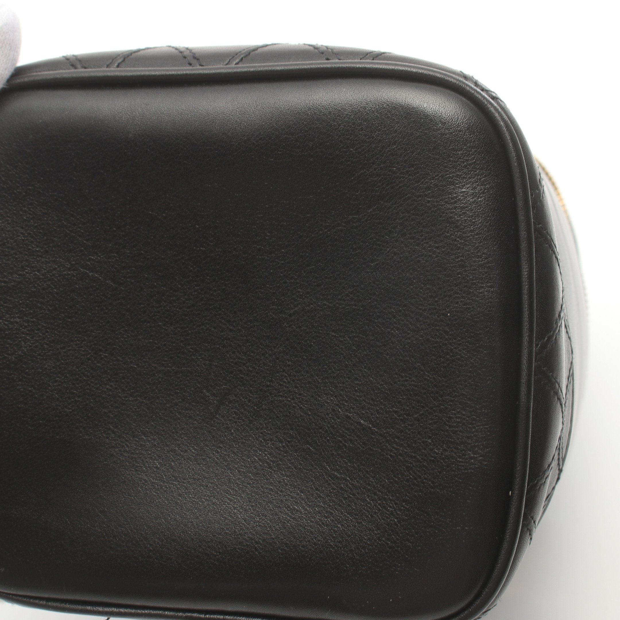 Chanel Chanel Bicolore Vanity Bag Handbag Leather Black Gold Hardware Size ONE SIZE - 8 Thumbnail