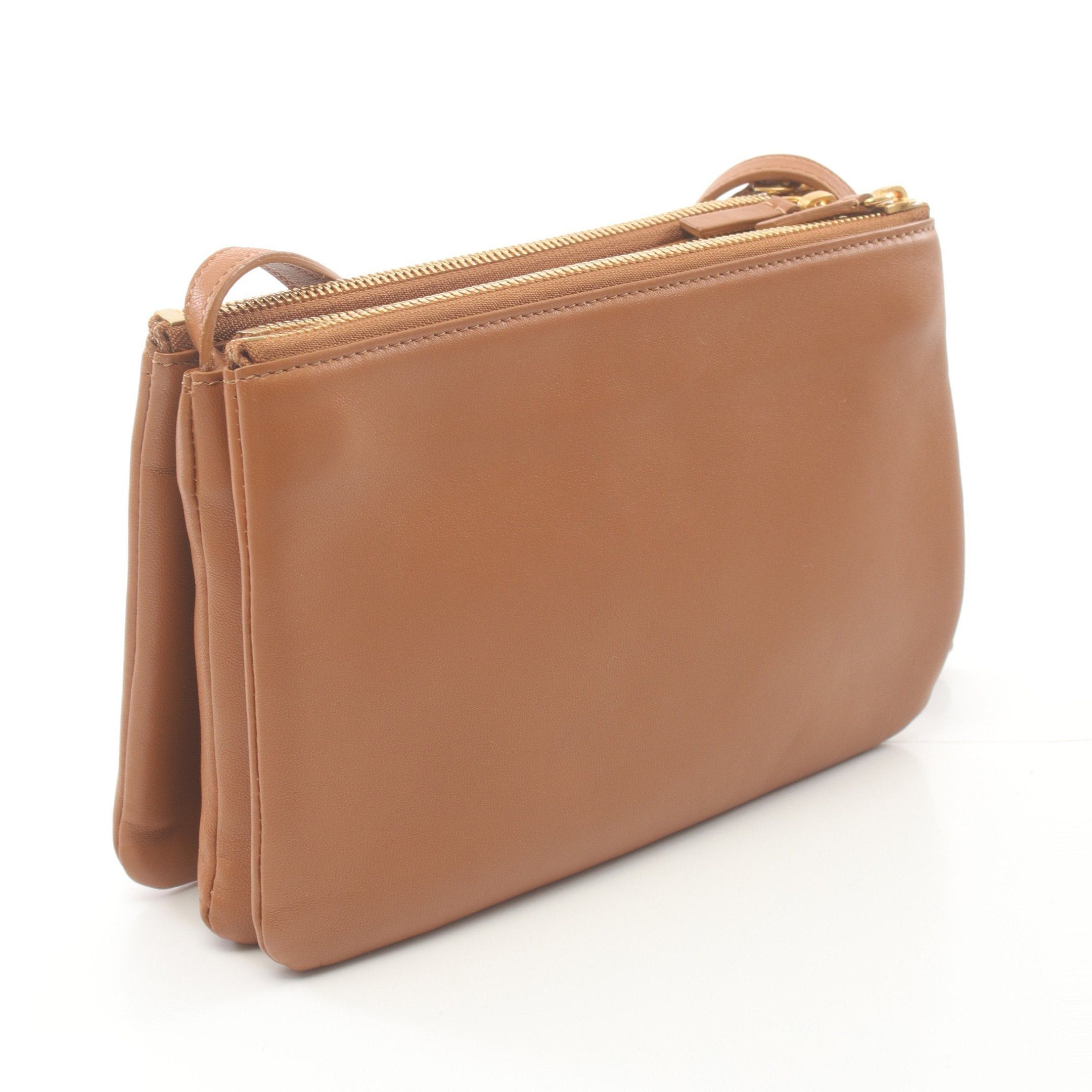 Celine Celine Trio Small Shoulder Bag Leather Light Brown Size ONE SIZE - 2 Thumbnail