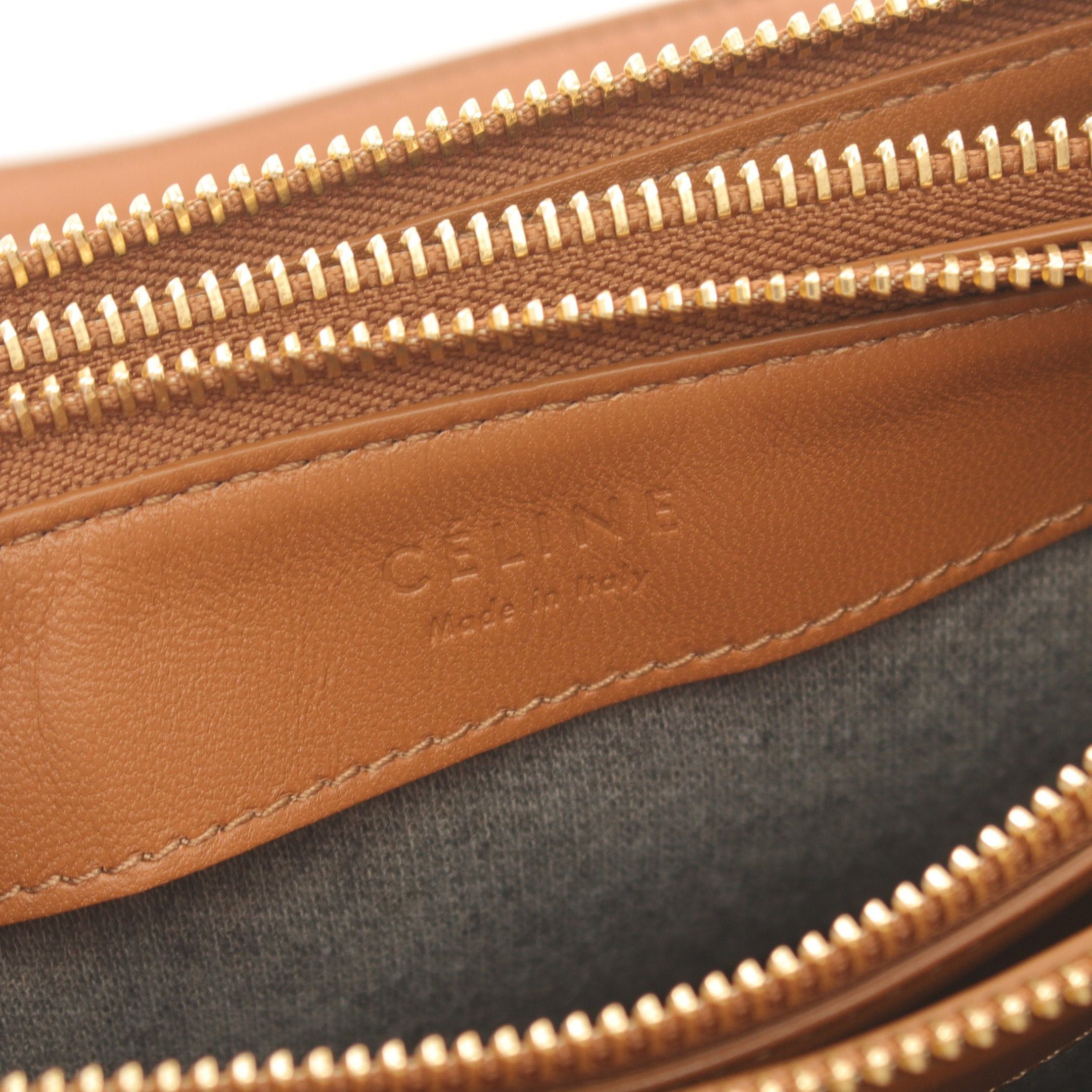 Celine Celine Trio Small Shoulder Bag Leather Light Brown Size ONE SIZE - 4 Thumbnail