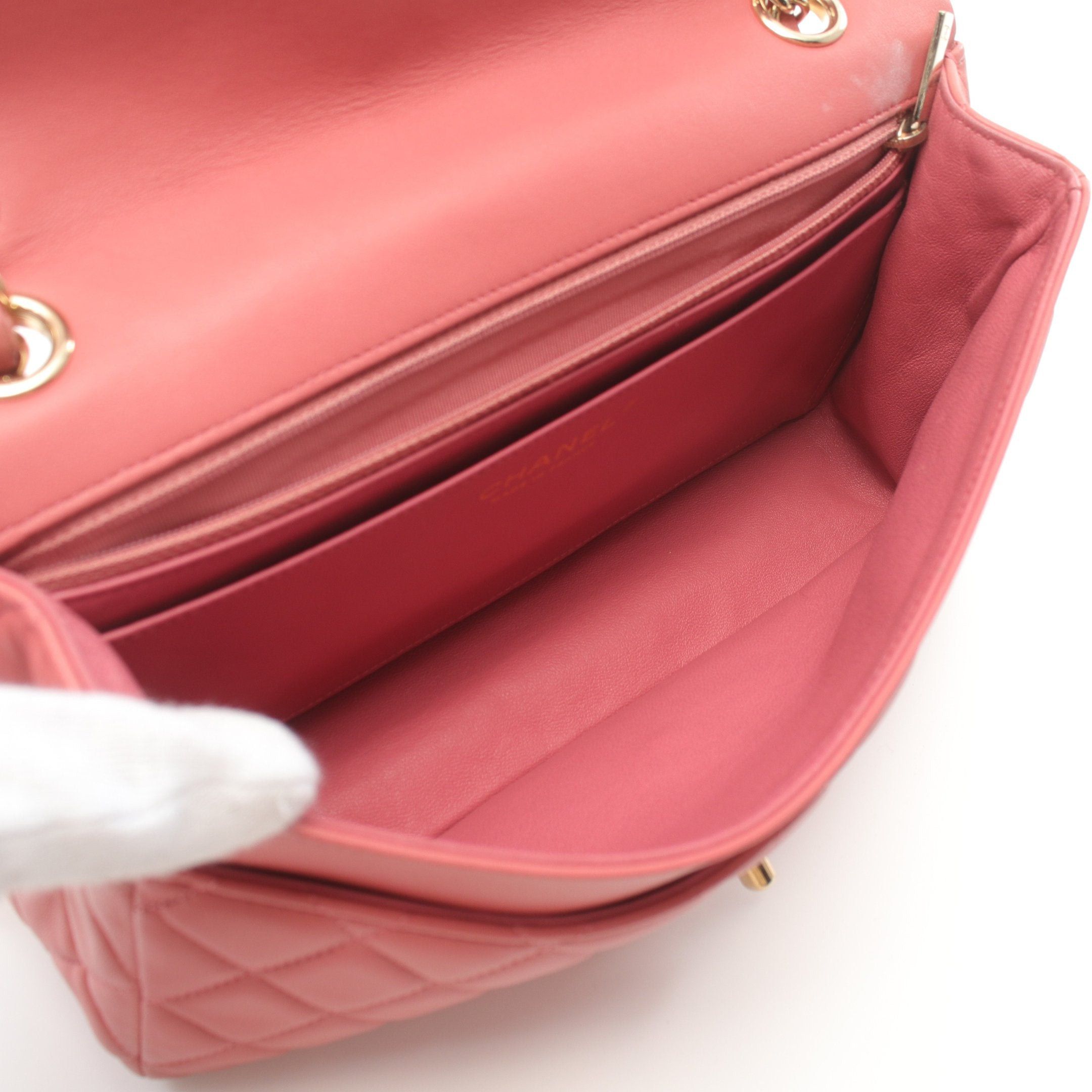 Chanel Chanel Matelasse Single Flap Double Chain Shoulder Bag Lambskin Pink Gold Hardware Valentine'S Day Limited Size ONE SIZE - 3 Thumbnail