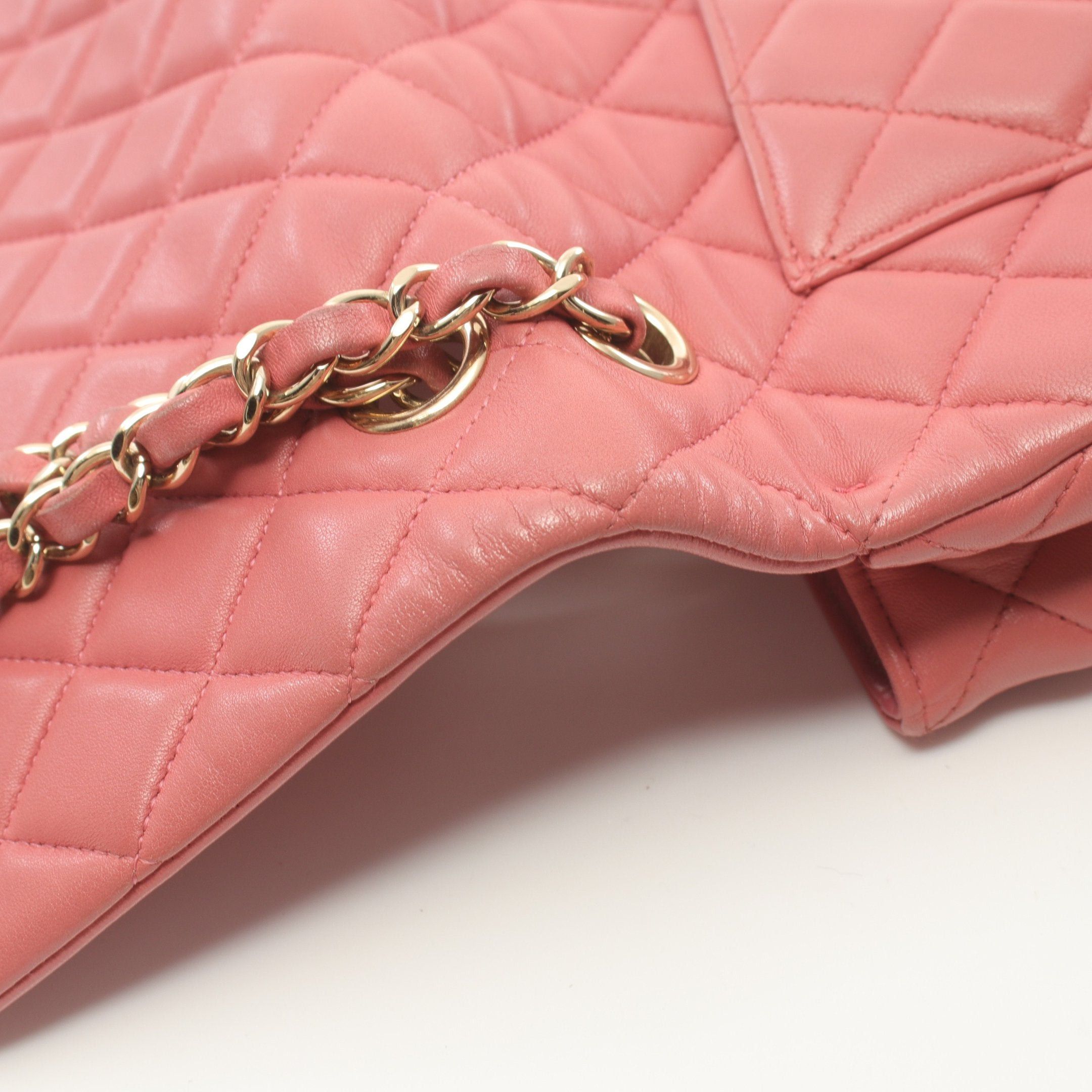 Chanel Chanel Matelasse Single Flap Double Chain Shoulder Bag Lambskin Pink Gold Hardware Valentine'S Day Limited Size ONE SIZE - 10 Thumbnail