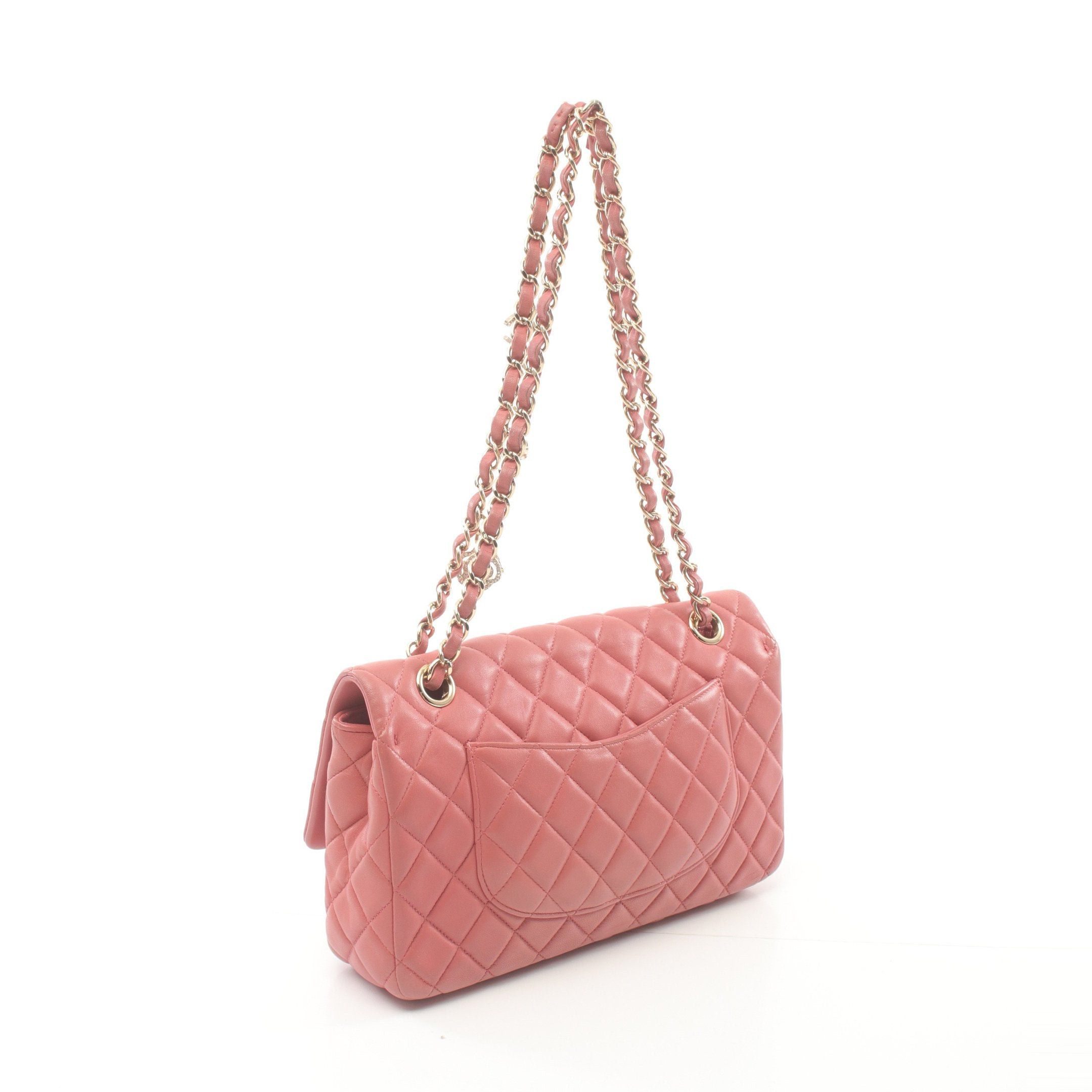 Chanel Chanel Matelasse Single Flap Double Chain Shoulder Bag Lambskin Pink Gold Hardware Valentine'S Day Limited Size ONE SIZE - 2 Thumbnail