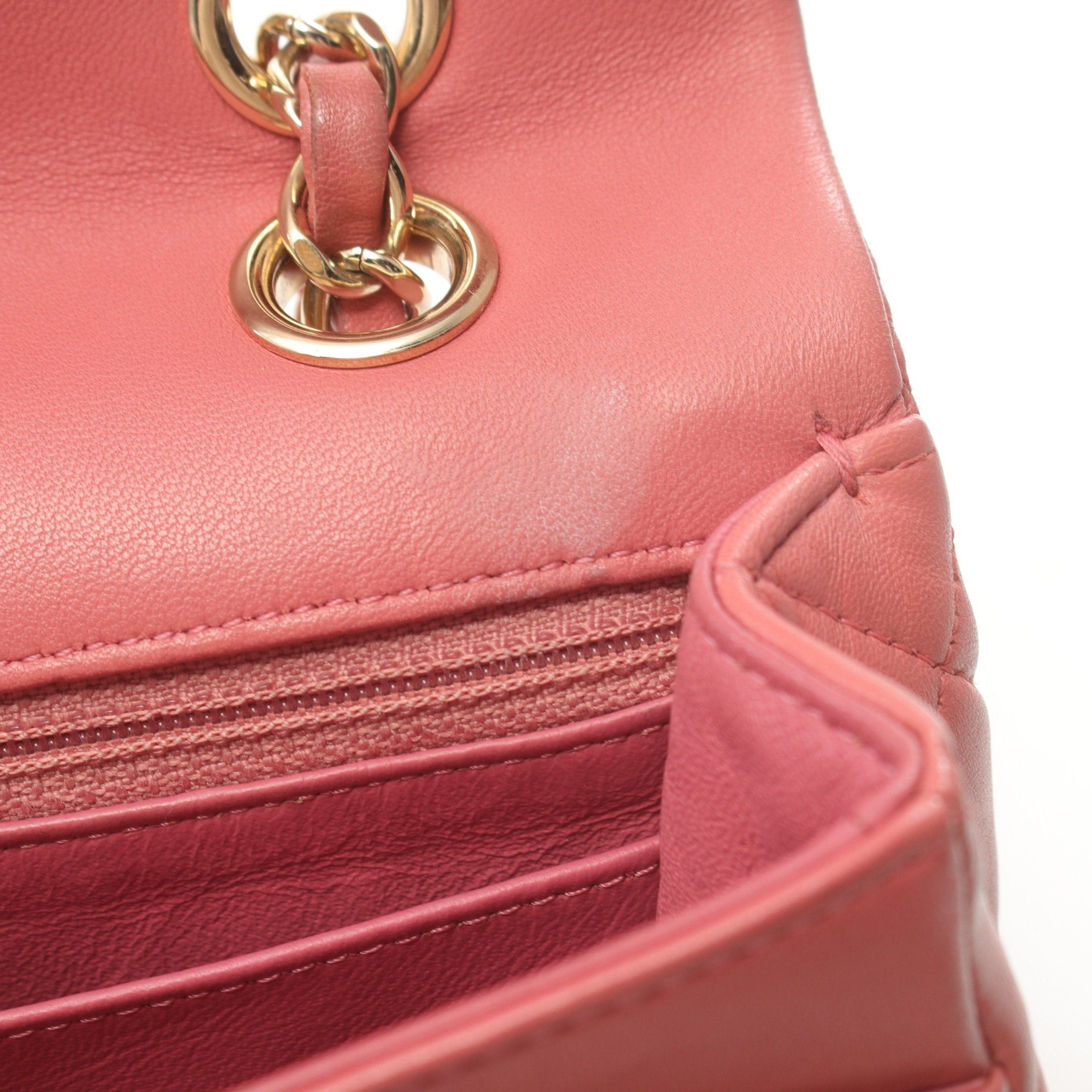 Chanel Chanel Matelasse Single Flap Double Chain Shoulder Bag Lambskin Pink Gold Hardware Valentine'S Day Limited Size ONE SIZE - 7 Thumbnail