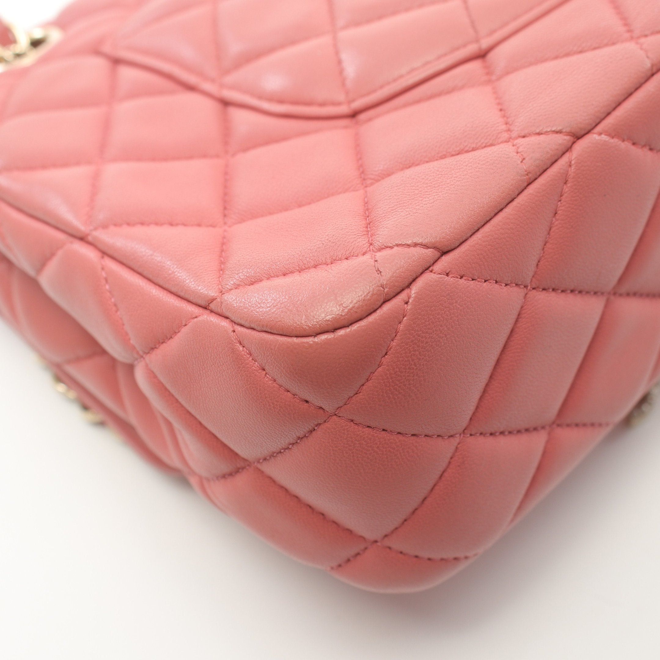 Chanel Chanel Matelasse Single Flap Double Chain Shoulder Bag Lambskin Pink Gold Hardware Valentine'S Day Limited Size ONE SIZE - 8 Thumbnail