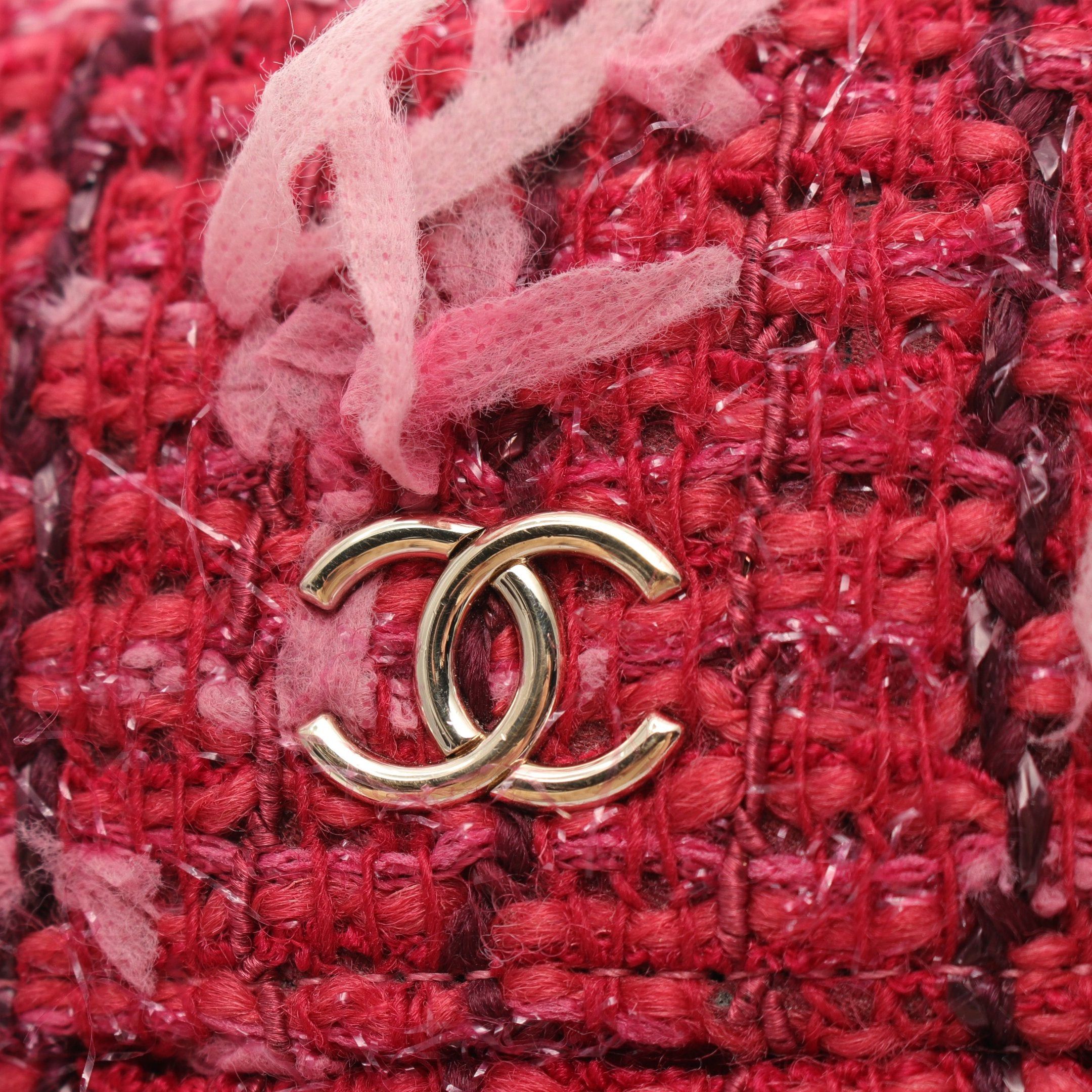 Chanel Chanel Phone Holder Chain Shoulder Bag Tweed Pink Purple Multicolor Gold Hardware Size ONE SIZE - 8 Thumbnail