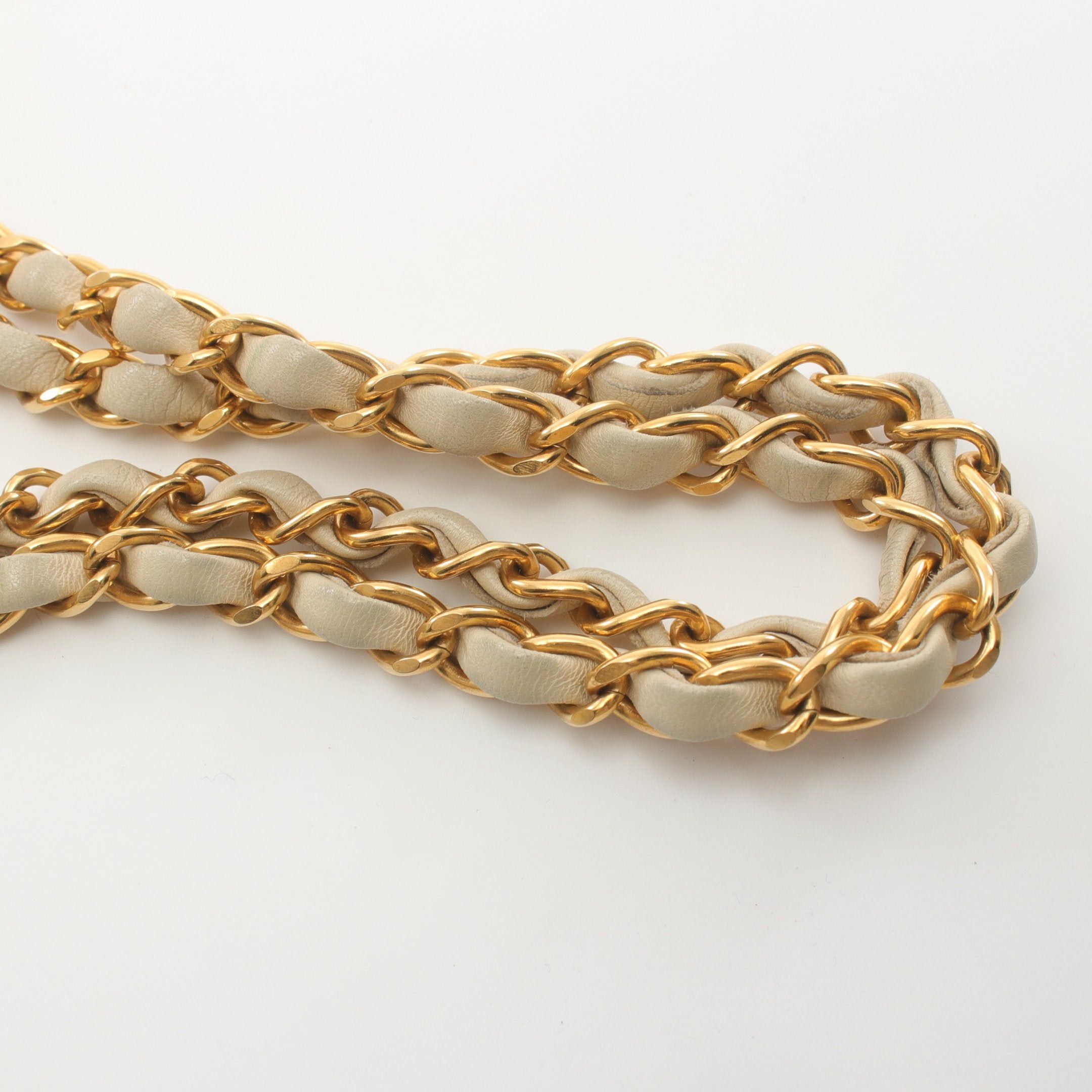 Chanel Chanel Matelasse Double Flap Chain Shoulder Bag Lambskin Beige Gold Hardware Size ONE SIZE - 10 Thumbnail