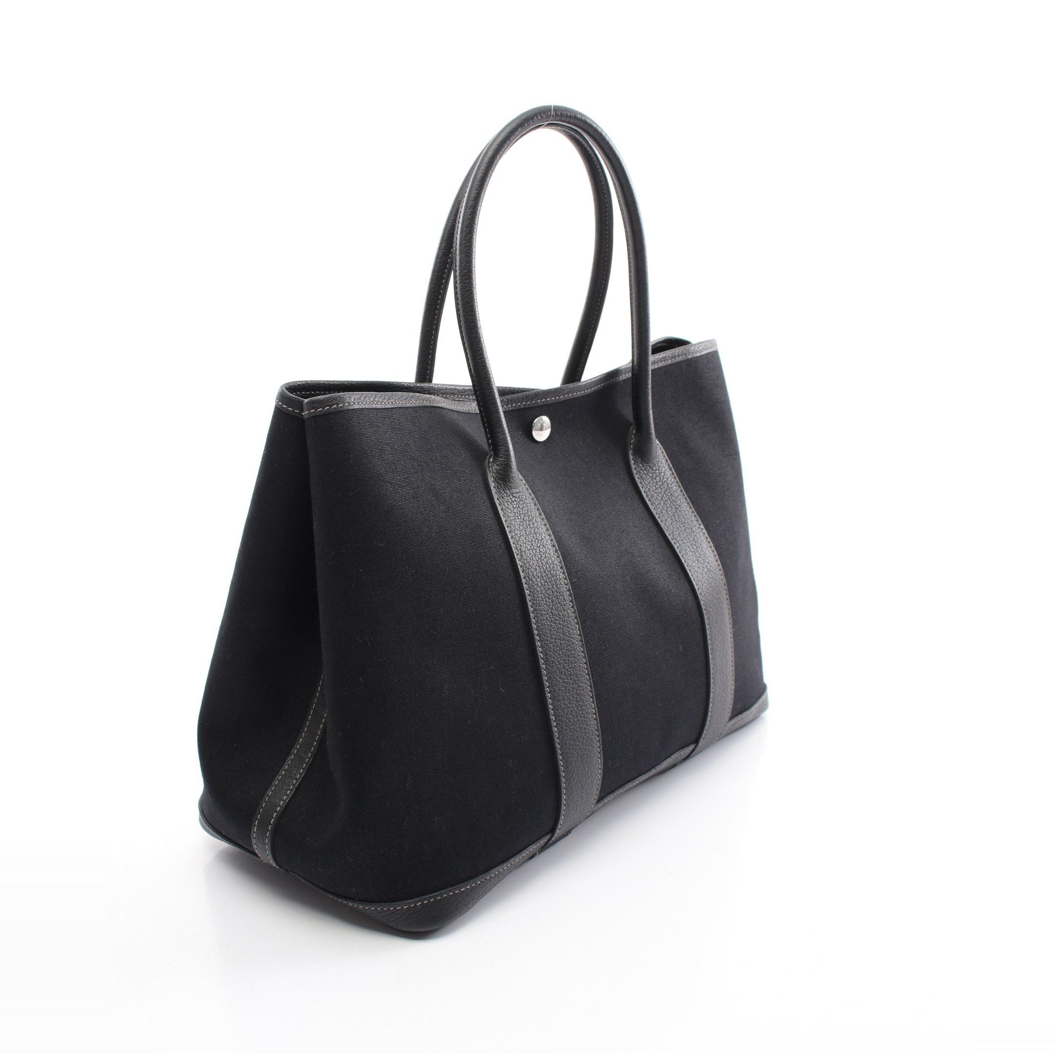 Hermes Hermes Garden Party Pm Handbag Tote Bag Toile Officier Negonda Leather Black Silver Hardware □L Stamp Size ONE SIZE - 2 Thumbnail