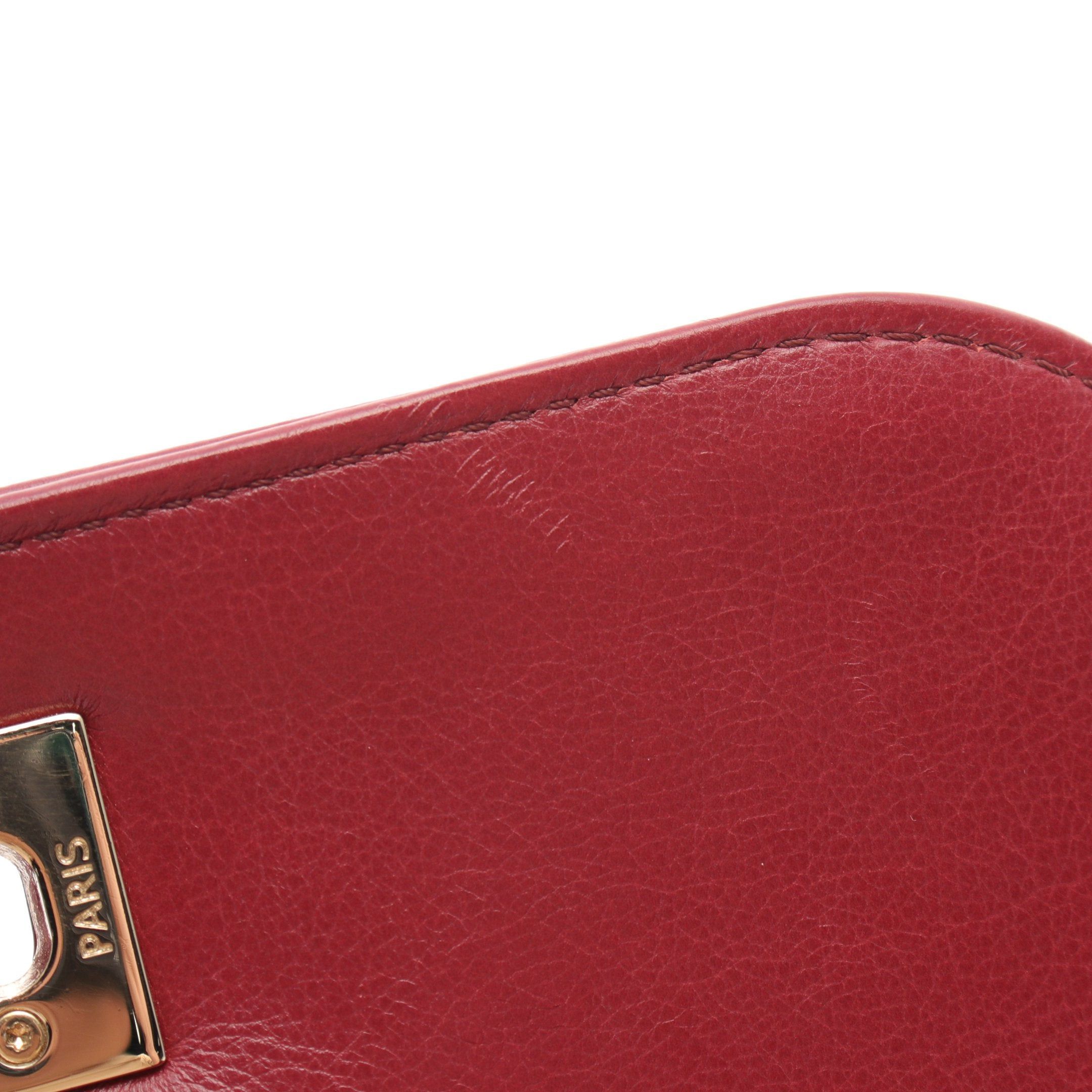 Chanel Chanel V-Stitch Chevron Chain Shoulder Bag Leather Burgundy Gold Hardware Size ONE SIZE - 10 Thumbnail