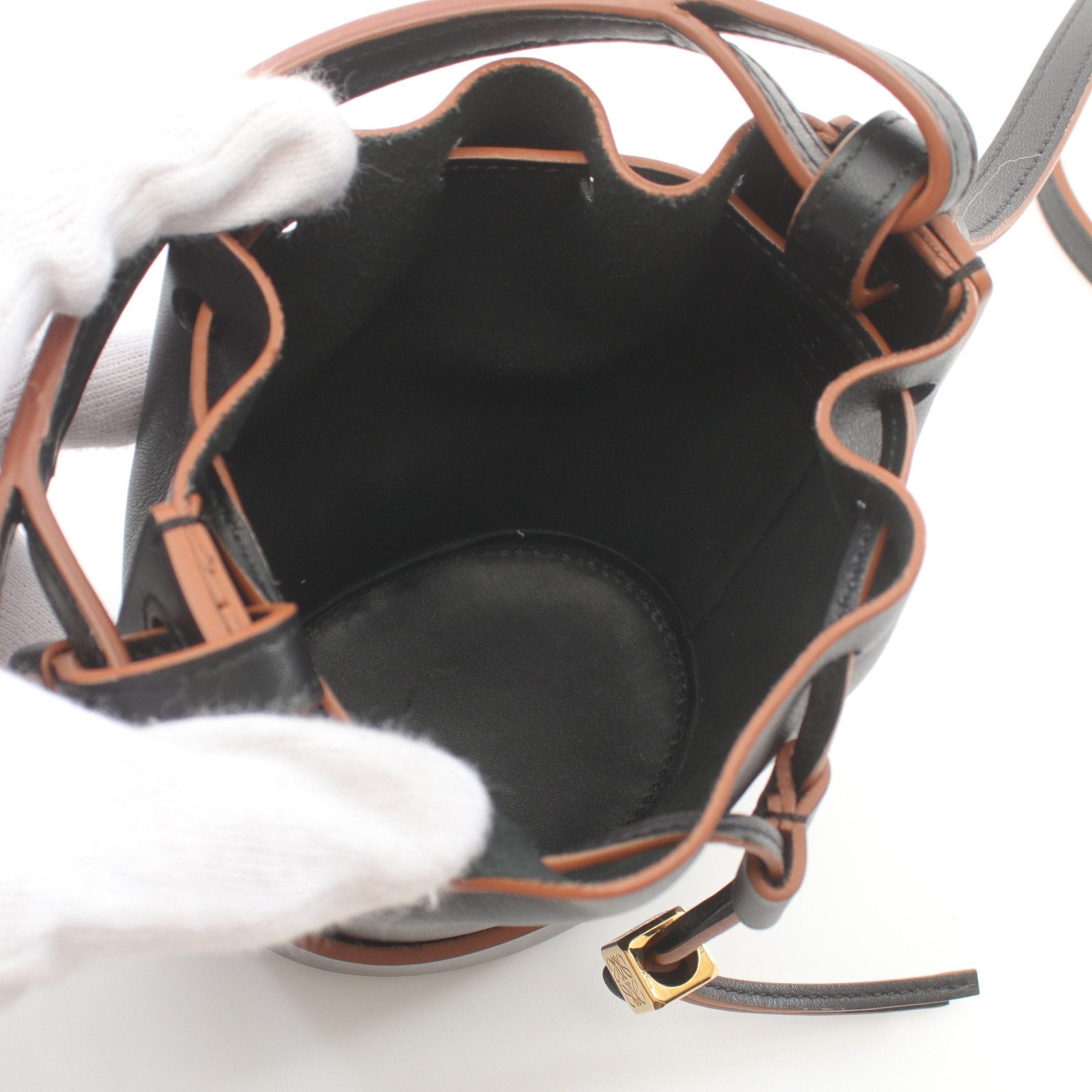 Loewe Loewe Balloon Bag Nano Shoulder Leather Black Brown Size ONE SIZE - 3 Thumbnail