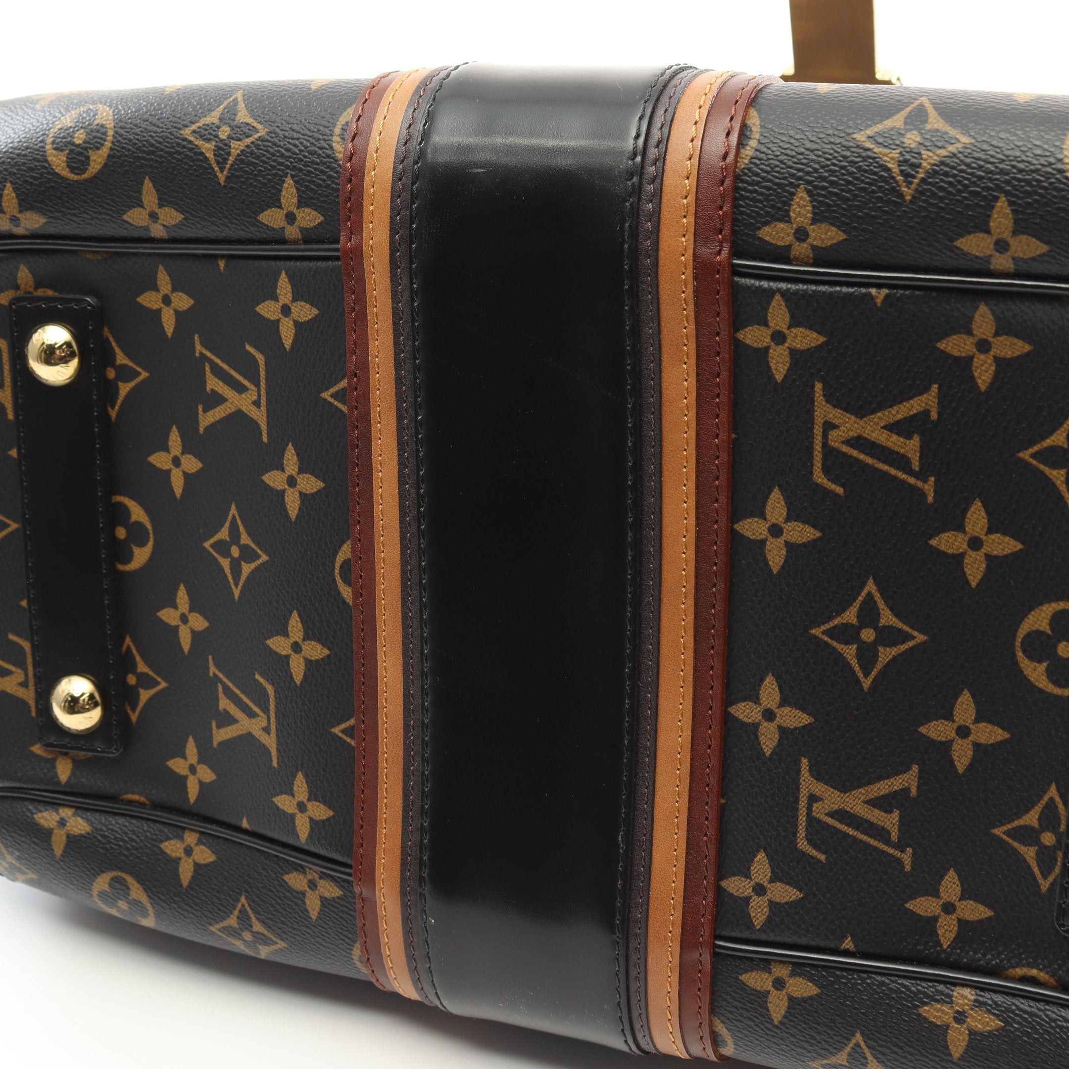 Louis Vuitton Louis Vuitton Greet Monogram Mirage Handbag Leather Brown Black Size ONE SIZE - 8 Thumbnail