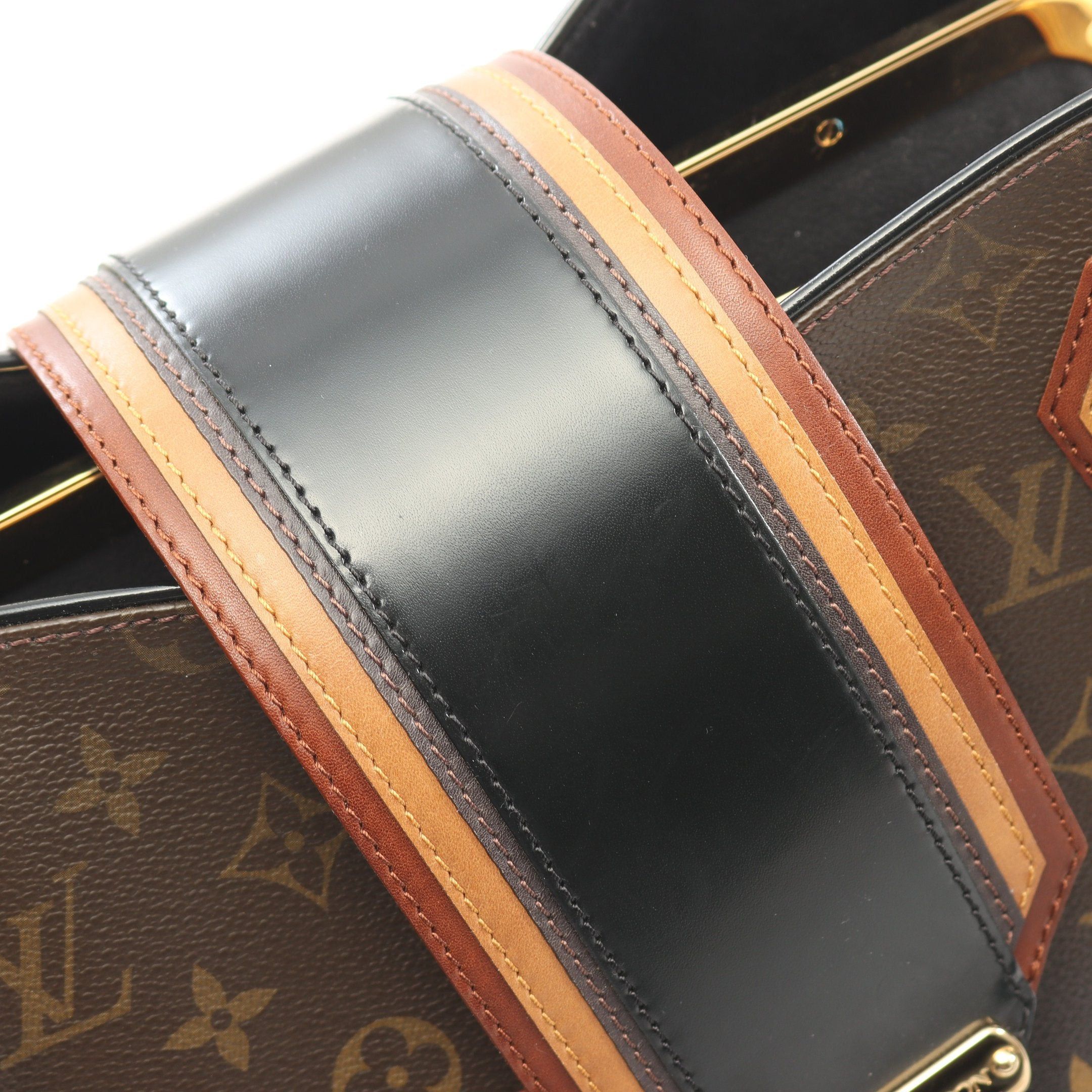 Louis Vuitton Louis Vuitton Greet Monogram Mirage Handbag Leather Brown Black Size ONE SIZE - 6 Thumbnail