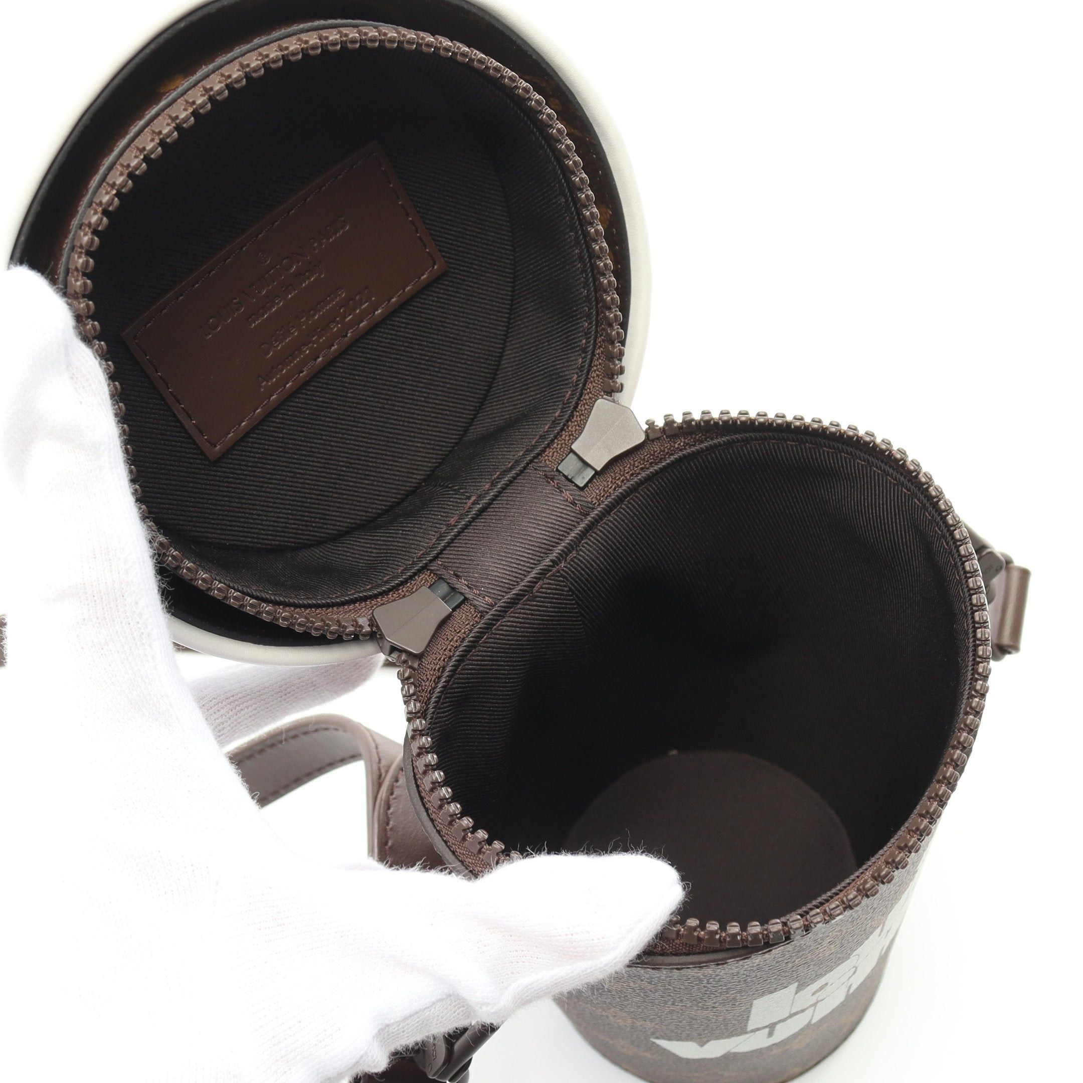 Louis Vuitton Louis Vuitton Everyday Lv Coffee Cup Shoulder Bag Leather Brown White Size ONE SIZE - 3 Thumbnail