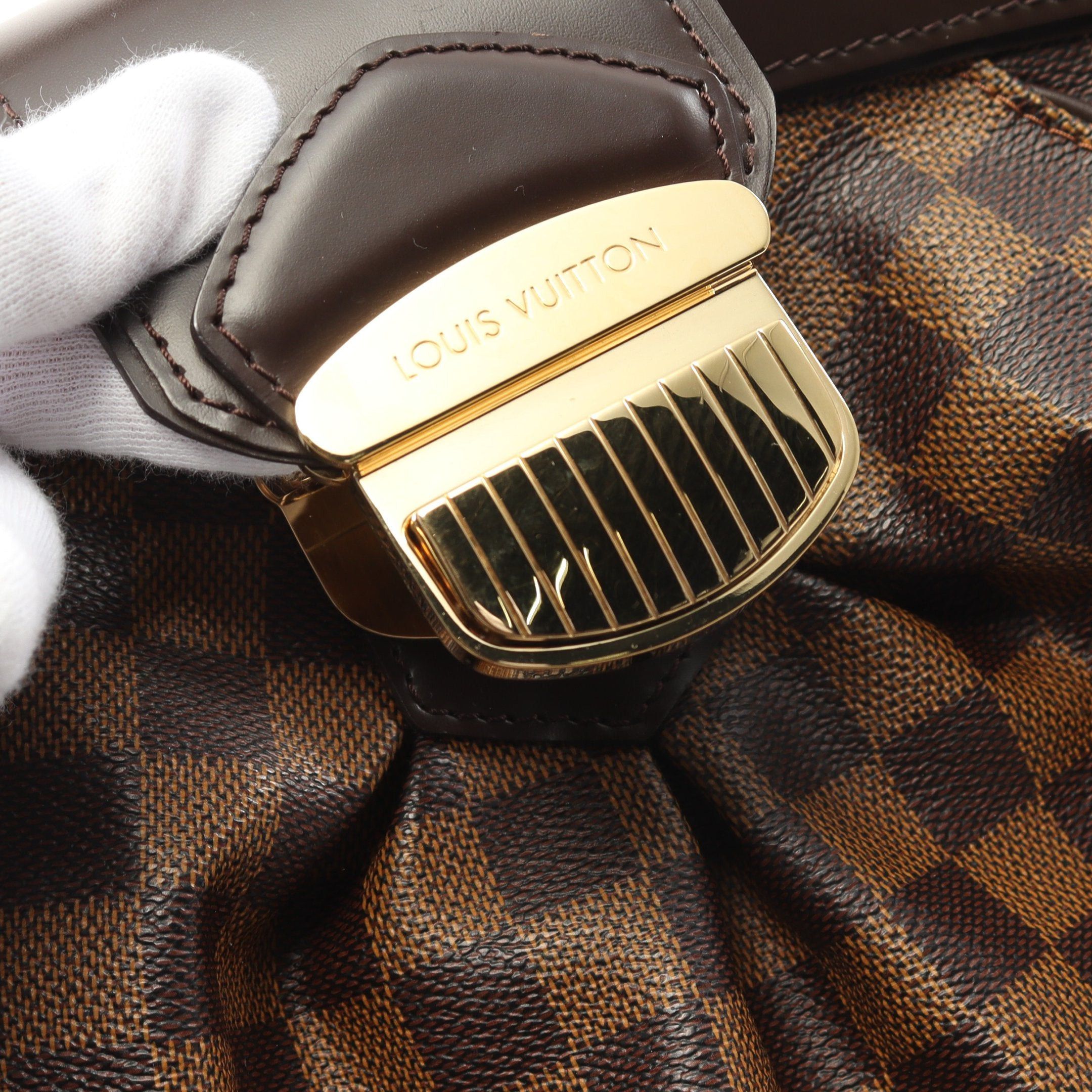 Louis Vuitton Louis Vuitton Sistina Mm Damier Ebene One Shoulder Bag Leather Brown Size ONE SIZE - 9 Thumbnail
