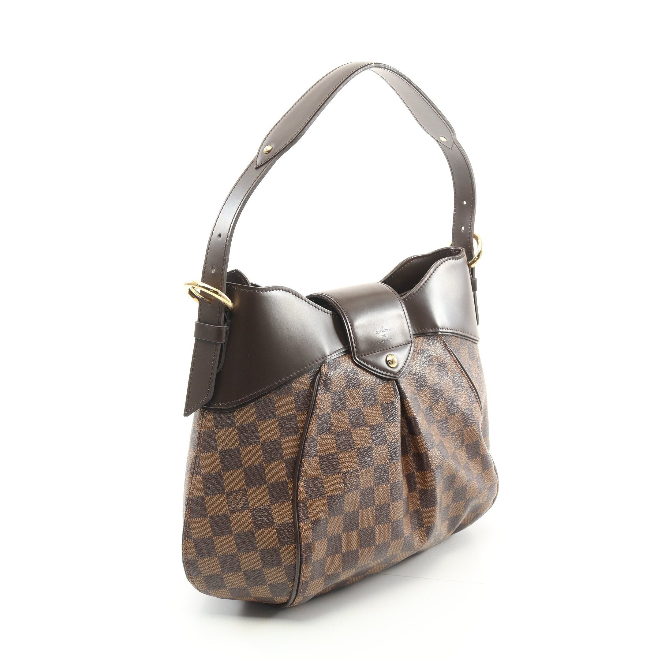 Louis Vuitton Louis Vuitton Sistina Mm Damier Ebene One Shoulder Bag Leather Brown Size ONE SIZE - 2 Thumbnail