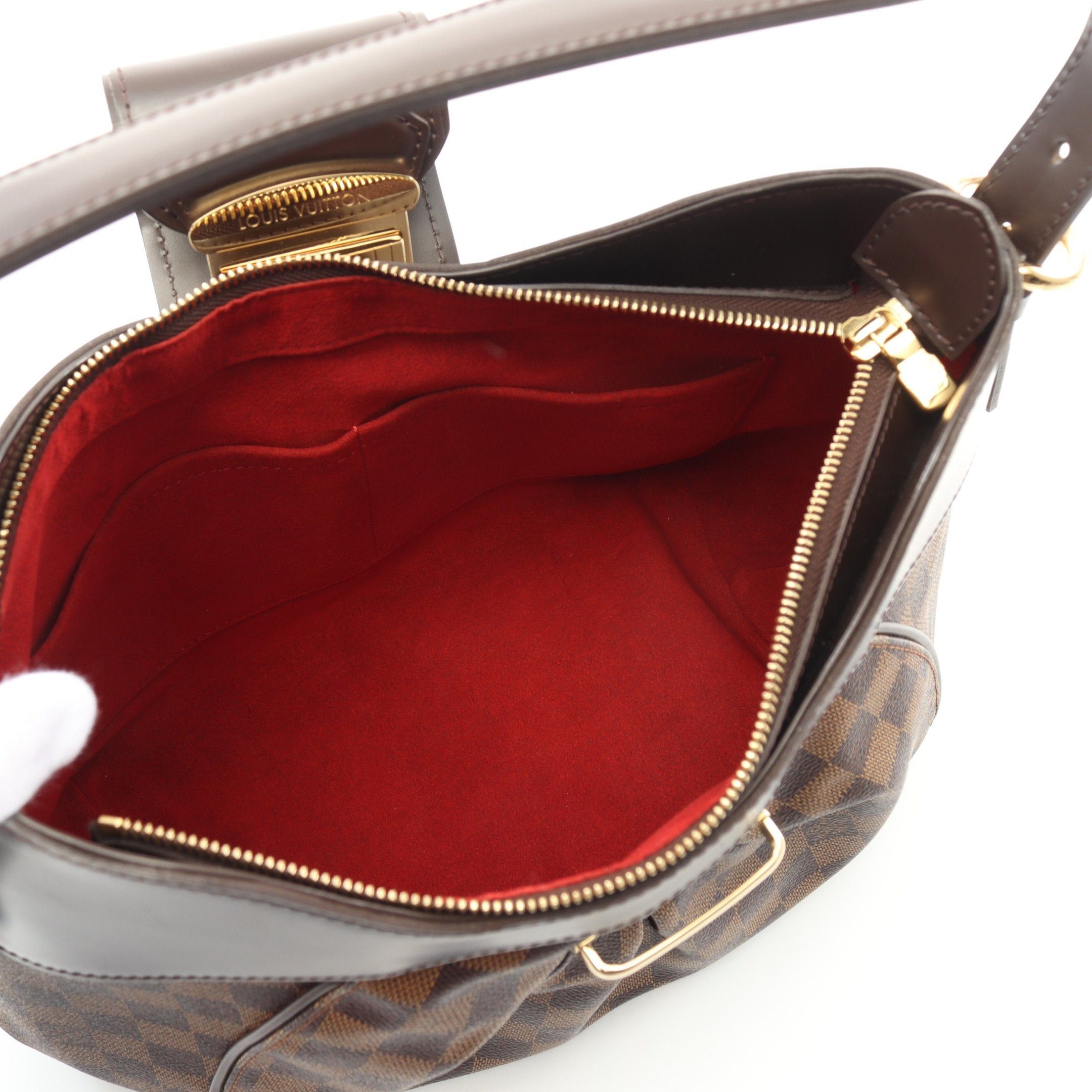 Louis Vuitton Louis Vuitton Sistina Mm Damier Ebene One Shoulder Bag Leather Brown Size ONE SIZE - 3 Thumbnail