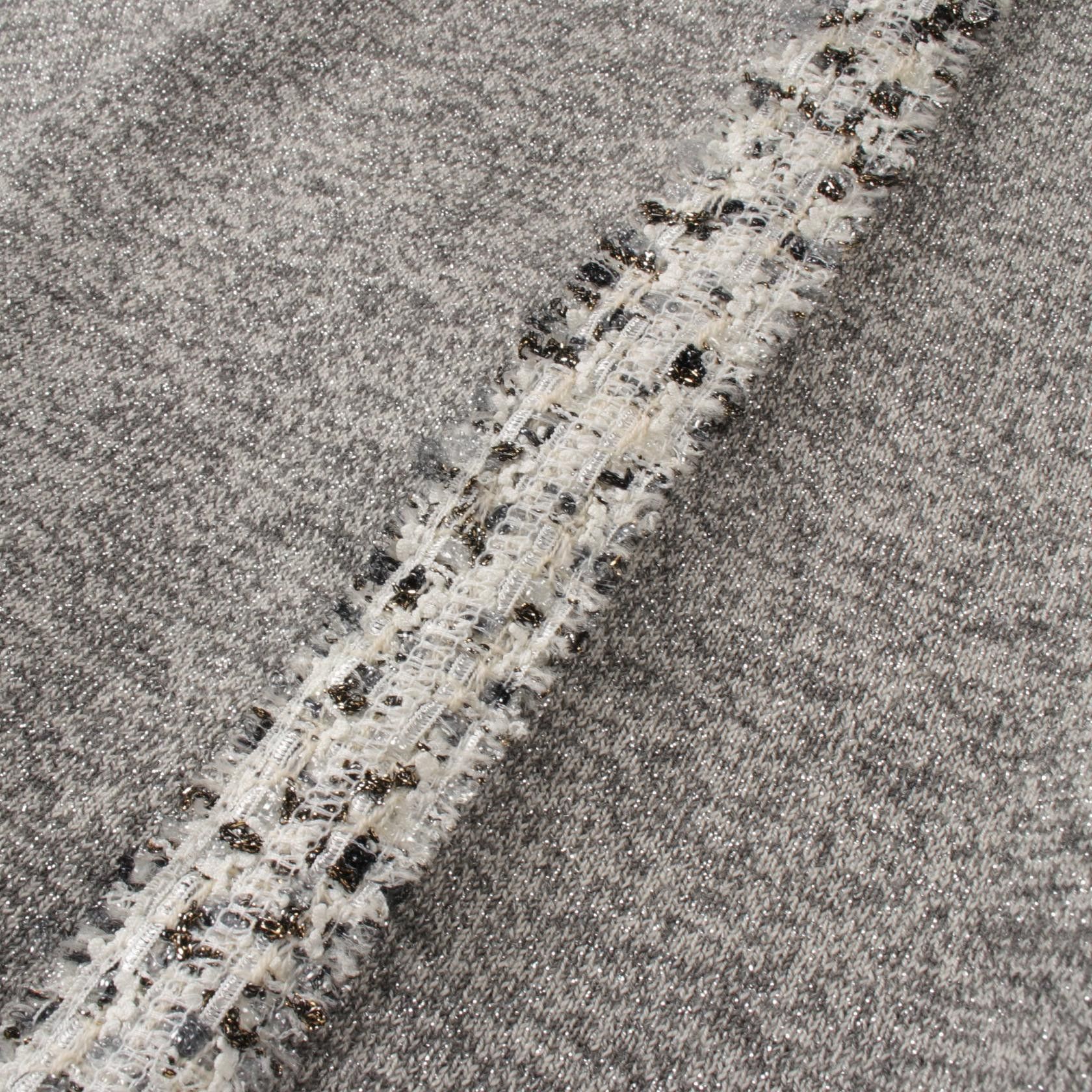 Chanel Chanel Knit Dress Wool Gray Tweed Trim Rame Size ONE SIZE - 8 Thumbnail