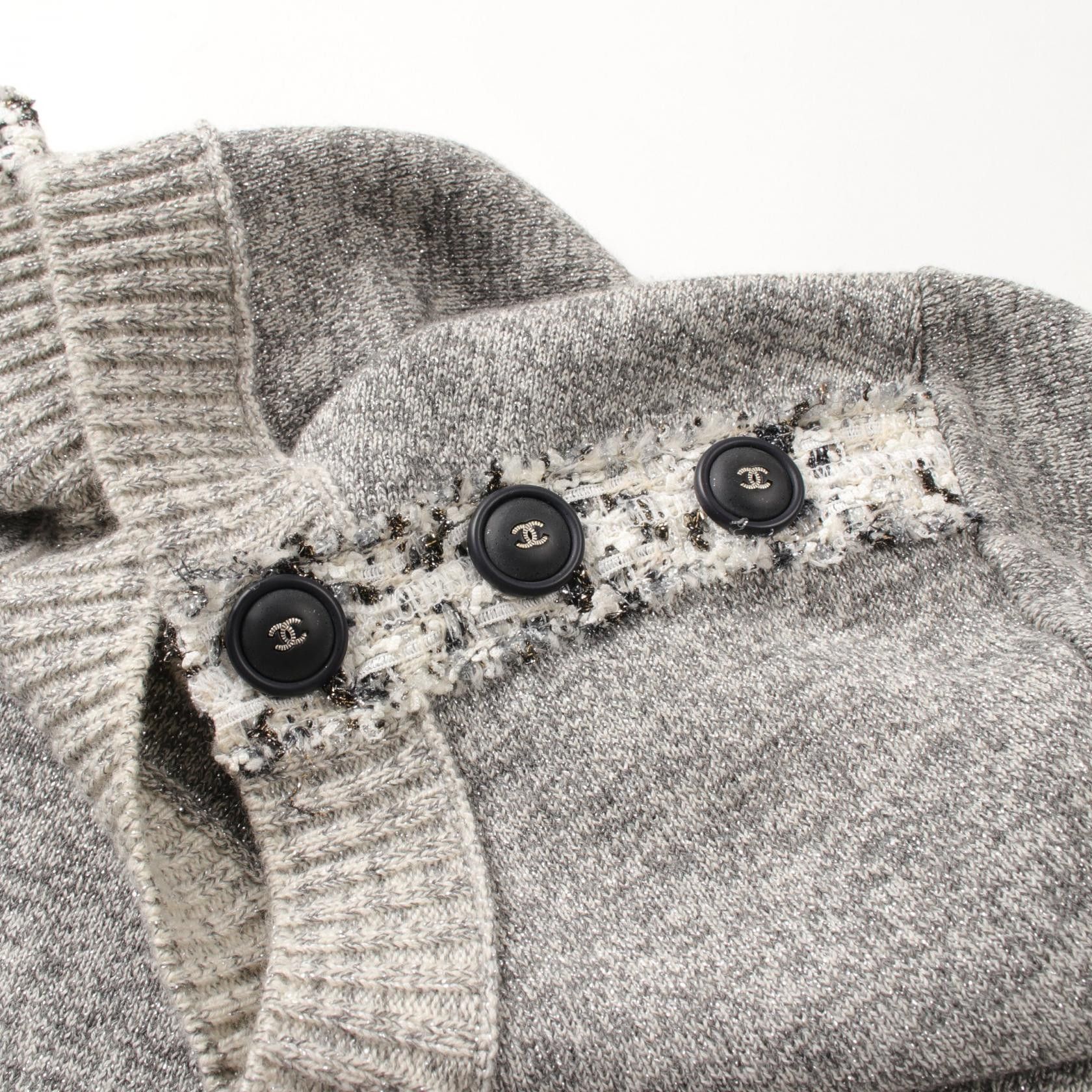 Chanel Chanel Knit Dress Wool Gray Tweed Trim Rame Size ONE SIZE - 7 Thumbnail