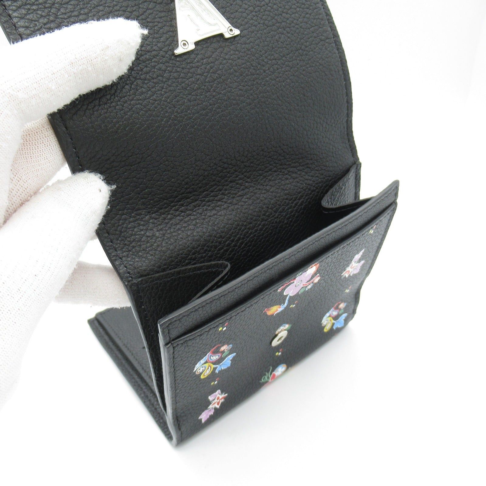 Louis Vuitton Louis Vuitton Portofeuil Rock Me Compact Double Hook Wallet Leather Taurillon Black Noir Size ONE SIZE - 6 Thumbnail