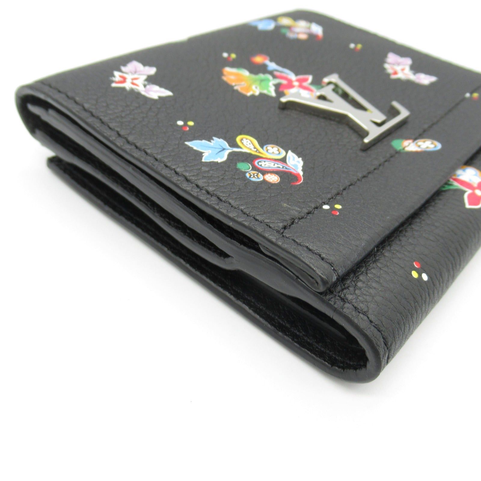 Louis Vuitton Louis Vuitton Portofeuil Rock Me Compact Double Hook Wallet Leather Taurillon Black Noir Size ONE SIZE - 10 Thumbnail