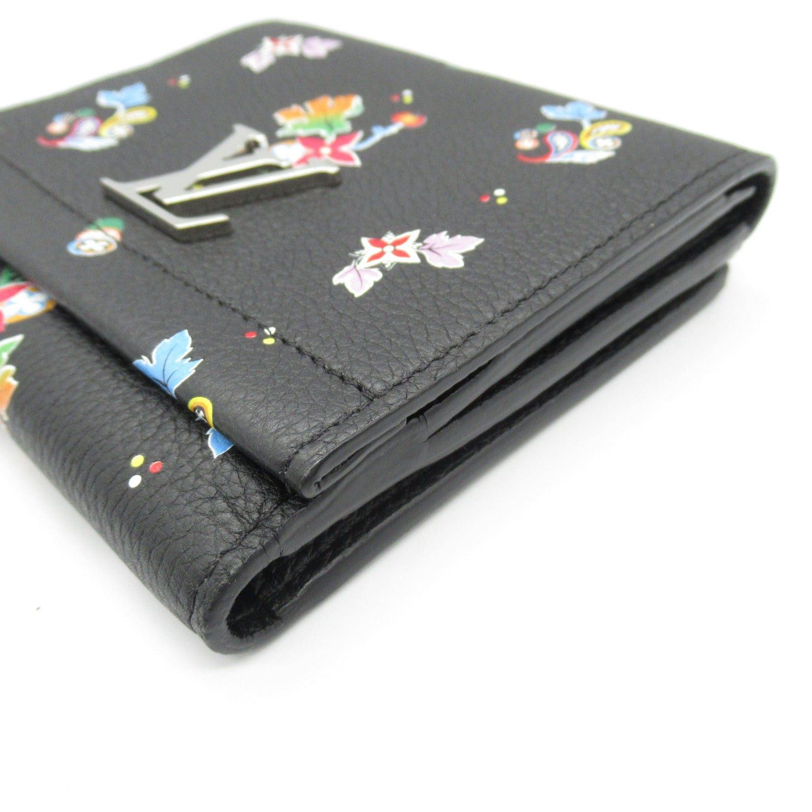 Louis Vuitton Louis Vuitton Portofeuil Rock Me Compact Double Hook Wallet Leather Taurillon Black Noir Size ONE SIZE - 9 Thumbnail