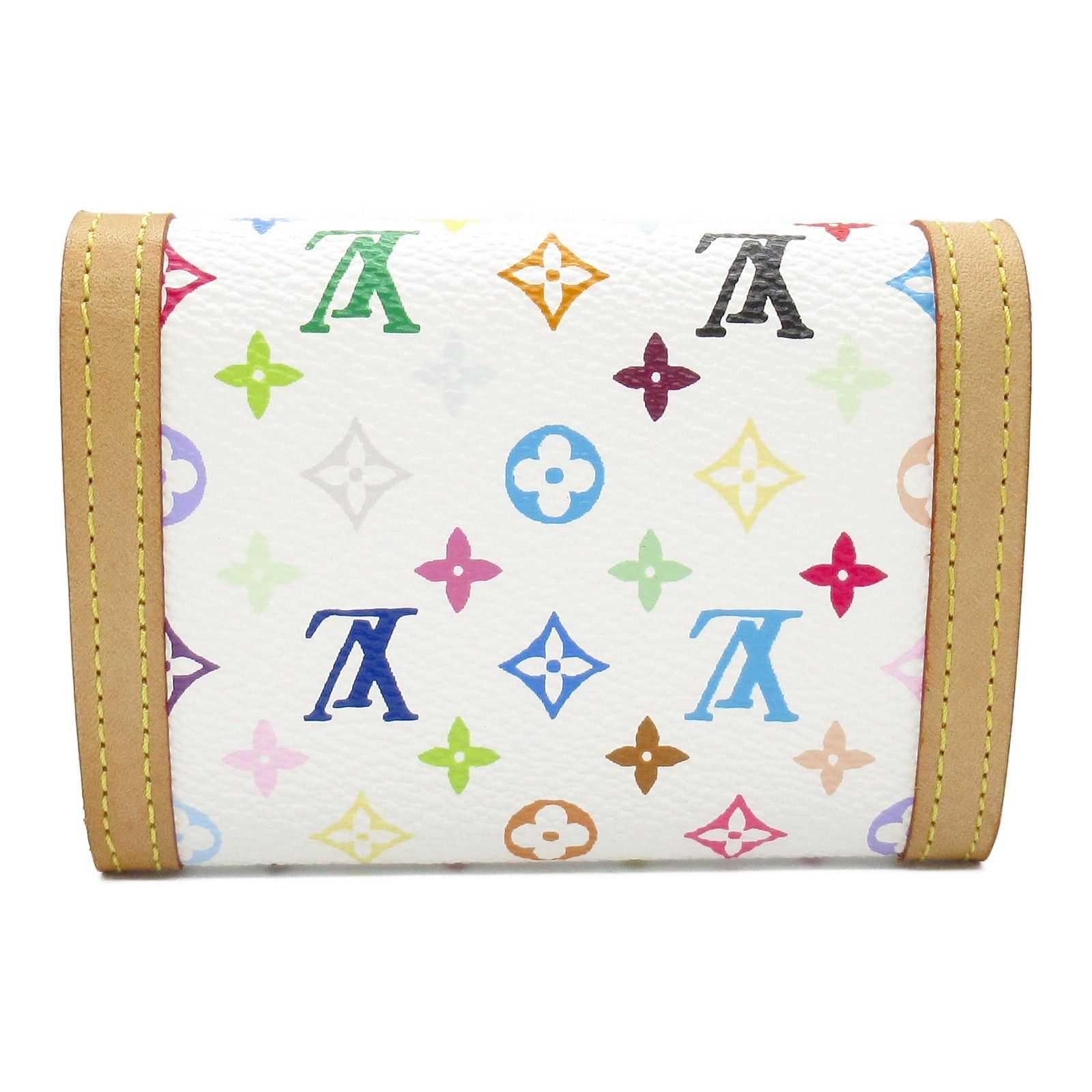 Louis Vuitton Louis Vuitton Porto-Montana Coin Purse Coated Canvas Monogram Multicolor White Bron Size ONE SIZE - 2 Thumbnail