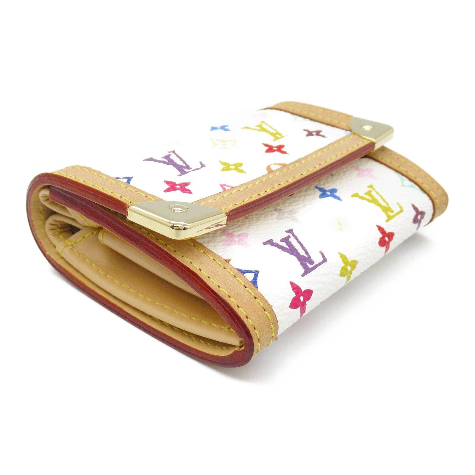 Louis Vuitton Louis Vuitton Porto-Montana Coin Purse Coated Canvas Monogram Multicolor White Bron Size ONE SIZE - 3 Thumbnail