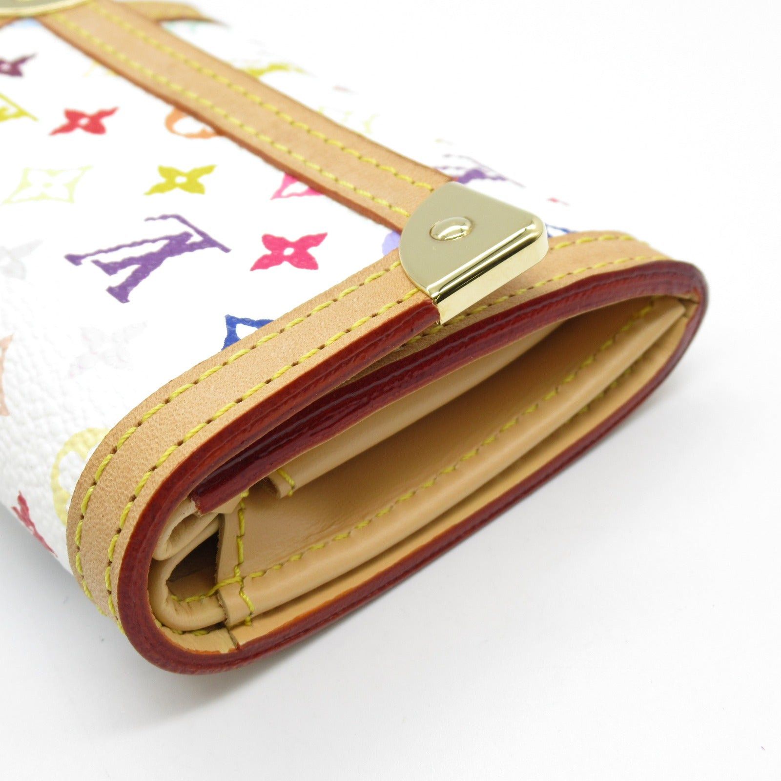 Louis Vuitton Louis Vuitton Porto-Montana Coin Purse Coated Canvas Monogram Multicolor White Bron Size ONE SIZE - 9 Thumbnail