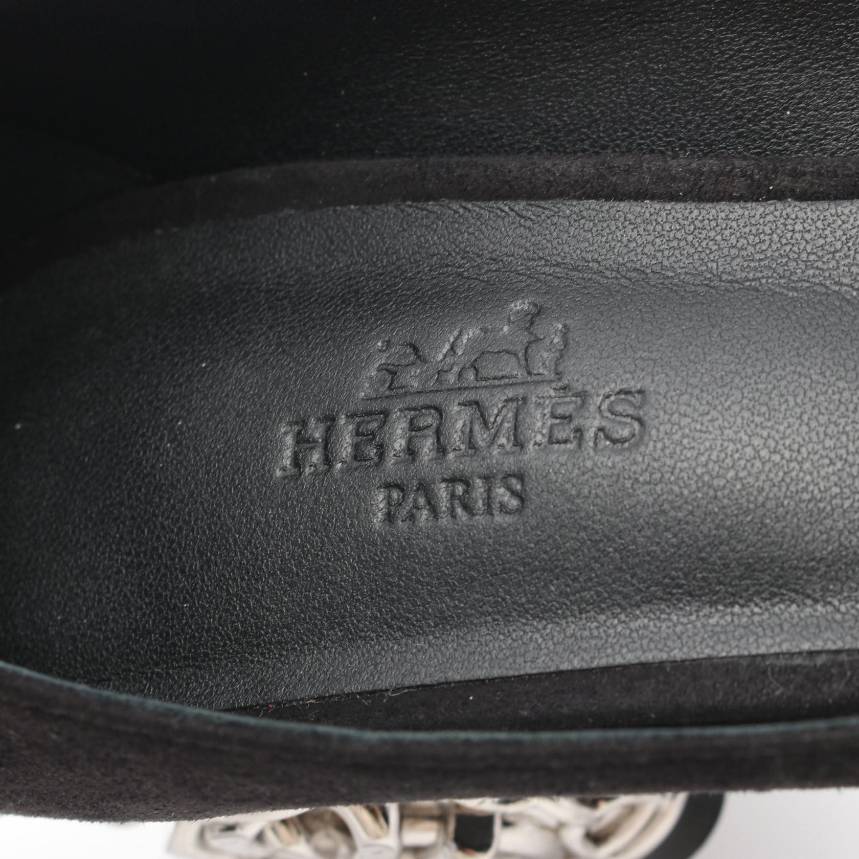 Hermes Hermes Girly 60 Pumps Suede Black Size ONE SIZE - 5 Thumbnail