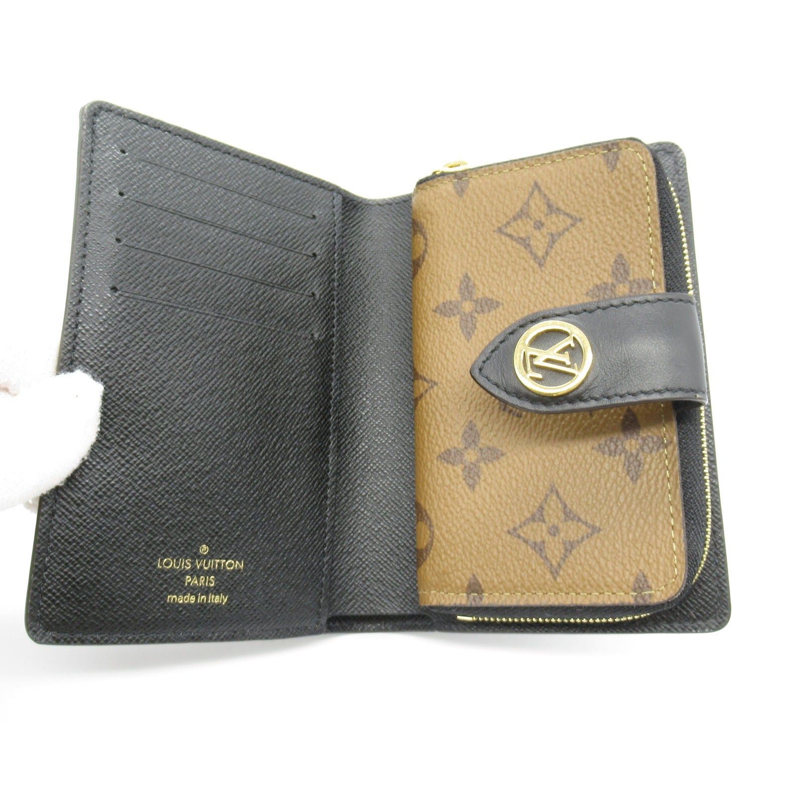 Louis Vuitton Louis Vuitton Juliet Wallet Round Zipper Coated Canvas Monogram Reverse Brown Size ONE SIZE - 5 Thumbnail