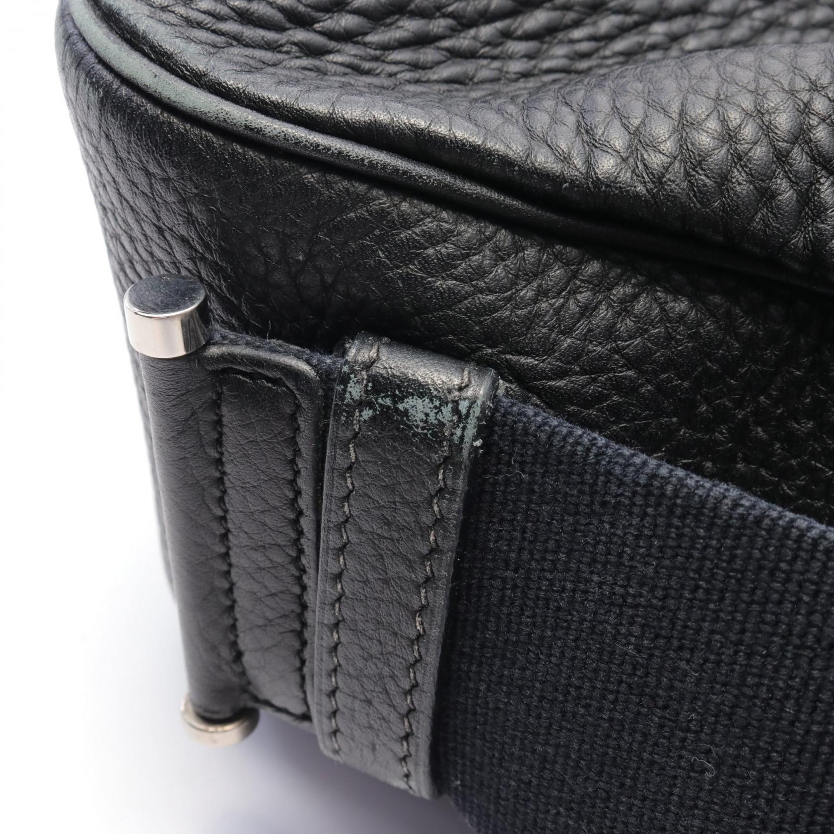 Hermes Hermes Sako Shoulder Bag Fjord Leather Black Silver Hardware □B Stamp (Manufactured Around 1998) Size ONE SIZE - 6 Thumbnail