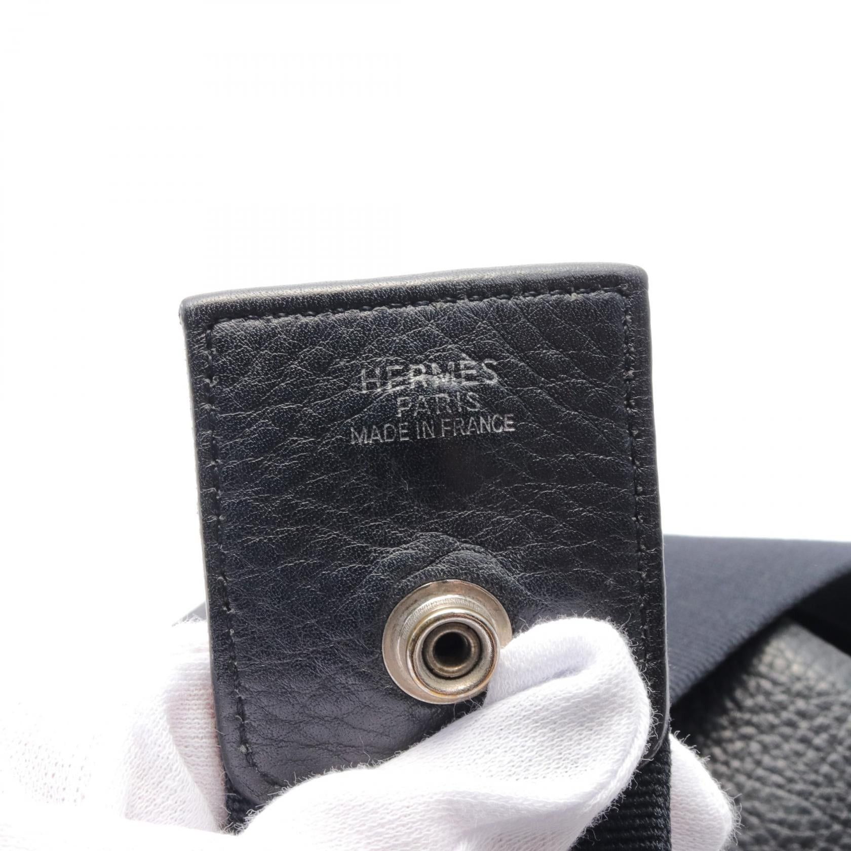 Hermes Hermes Sako Shoulder Bag Fjord Leather Black Silver Hardware □B Stamp (Manufactured Around 1998) Size ONE SIZE - 4 Thumbnail