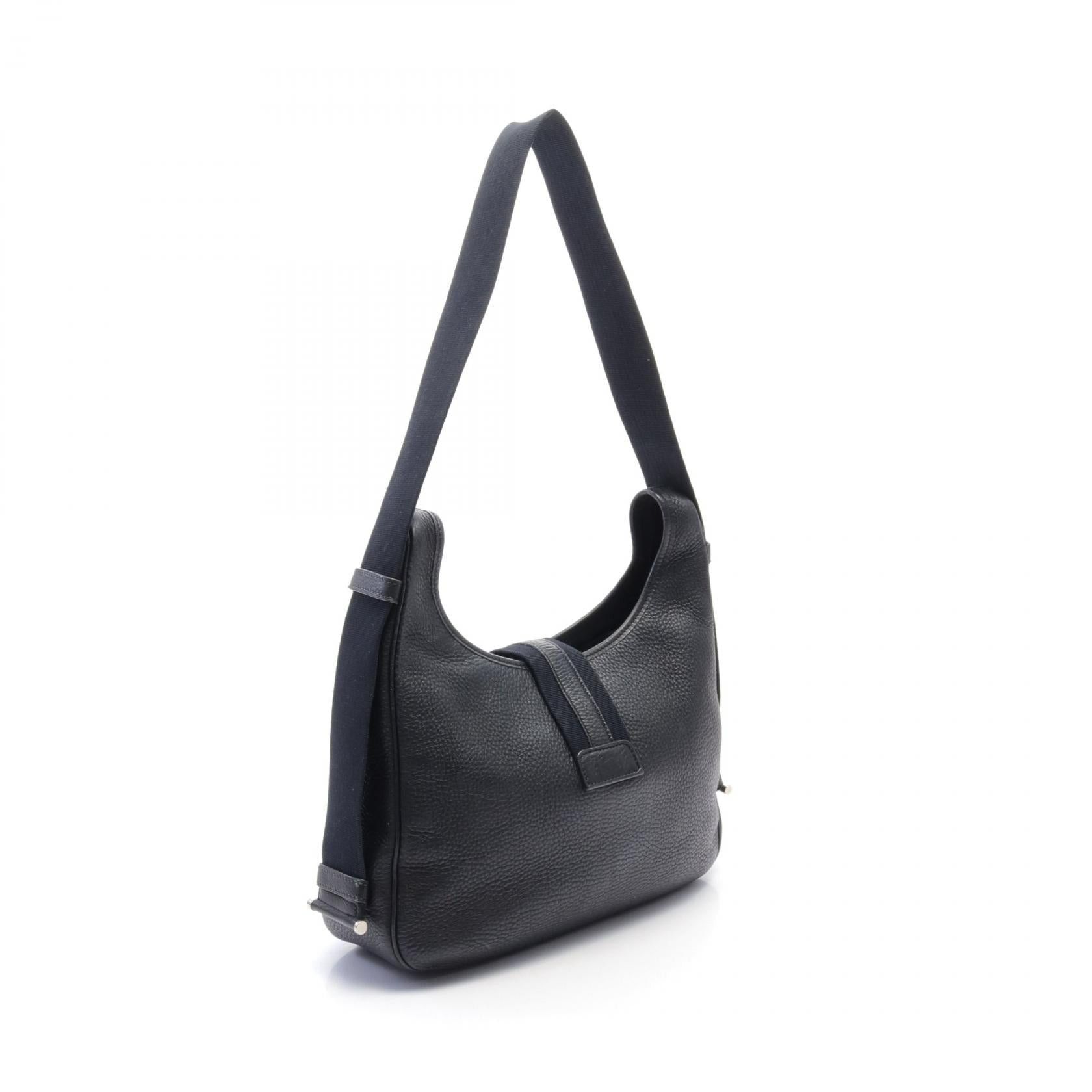 Hermes Hermes Sako Shoulder Bag Fjord Leather Black Silver Hardware □B Stamp (Manufactured Around 1998) Size ONE SIZE - 2 Thumbnail