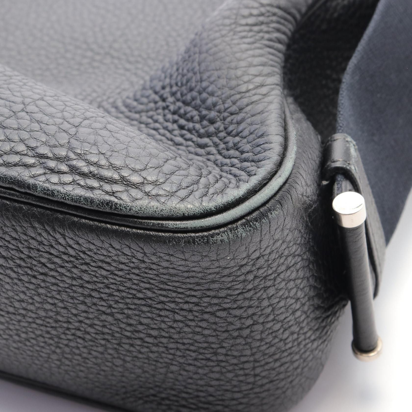 Hermes Hermes Sako Shoulder Bag Fjord Leather Black Silver Hardware □B Stamp (Manufactured Around 1998) Size ONE SIZE - 7 Thumbnail