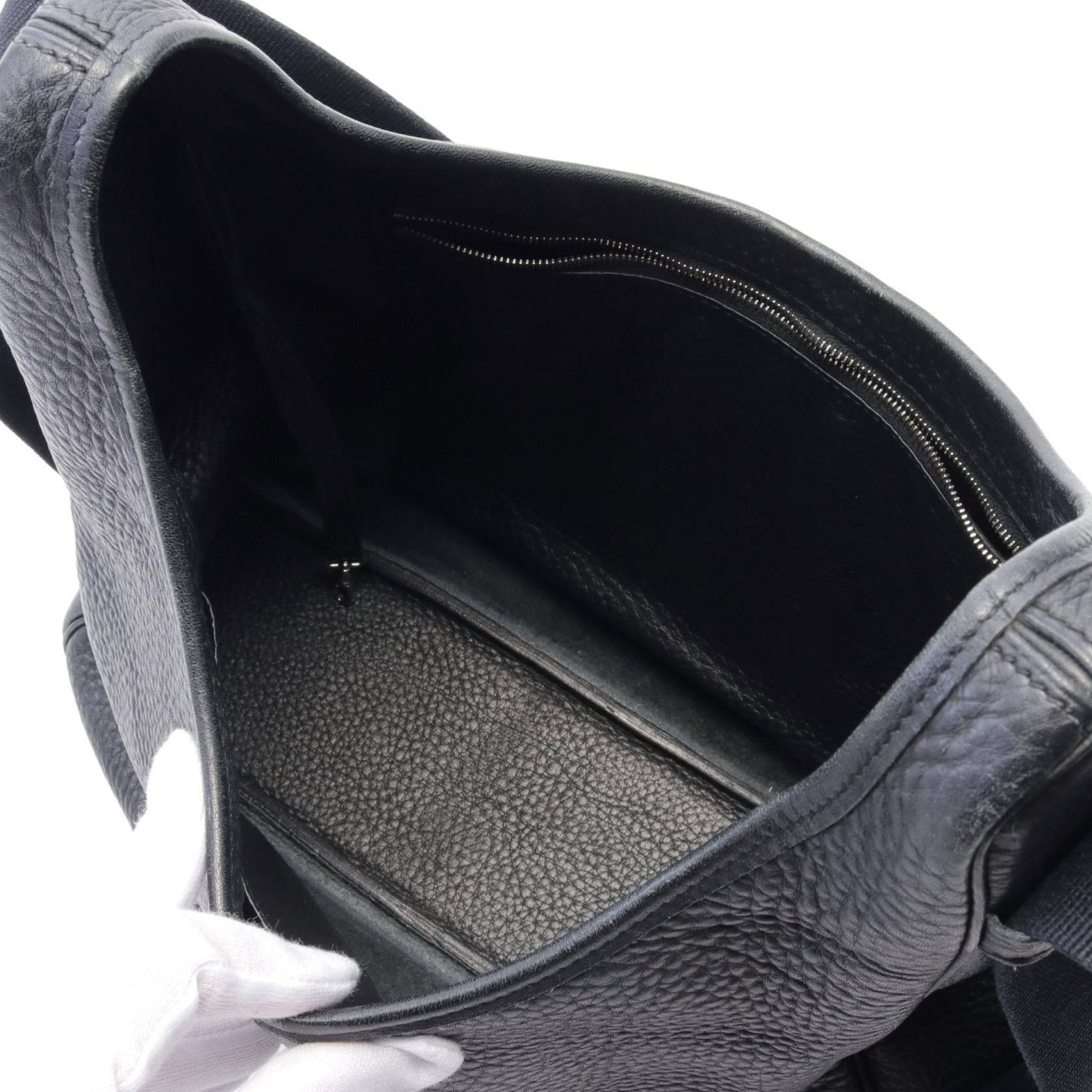 Hermes Hermes Sako Shoulder Bag Fjord Leather Black Silver Hardware □B Stamp (Manufactured Around 1998) Size ONE SIZE - 3 Thumbnail