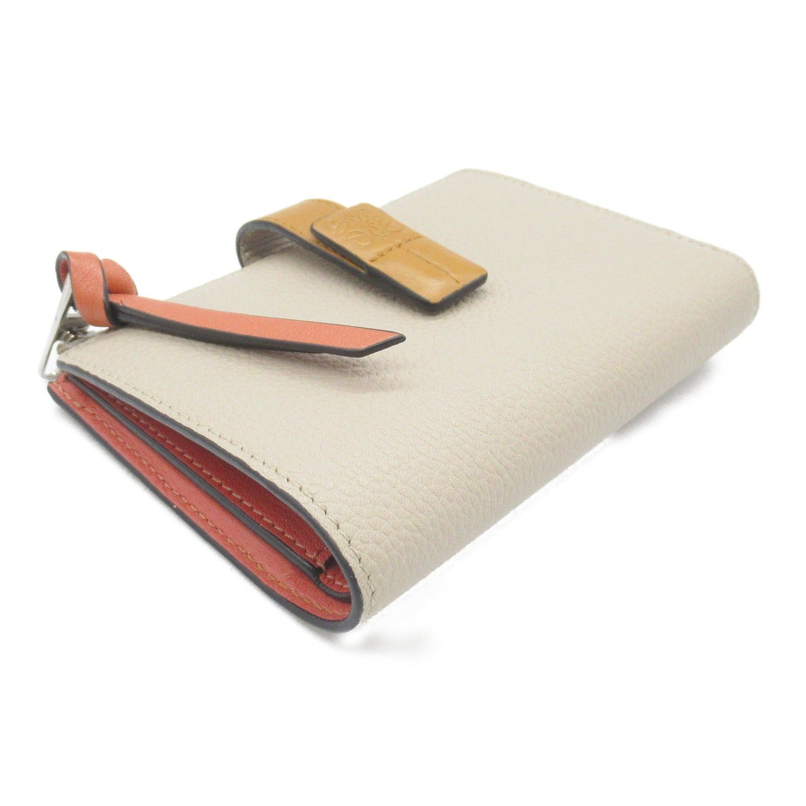 Loewe Loewe Slim Zip Bifold Wallet Bi-Fold Calfskin (Cowhide) Beige Light Oats/Honey Size ONE SIZE - 3 Thumbnail
