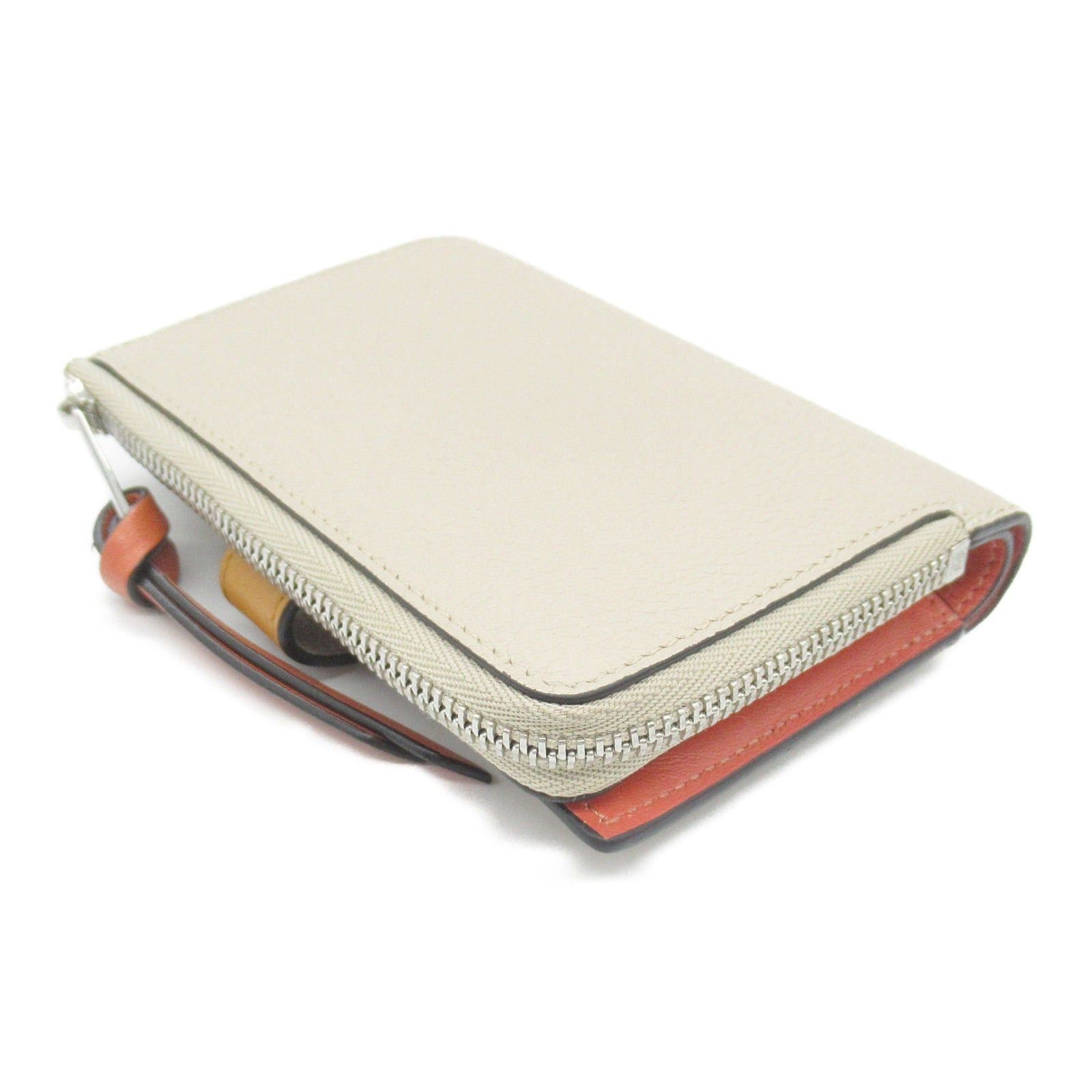 Loewe Loewe Slim Zip Bifold Wallet Bi-Fold Calfskin (Cowhide) Beige Light Oats/Honey Size ONE SIZE - 4 Thumbnail