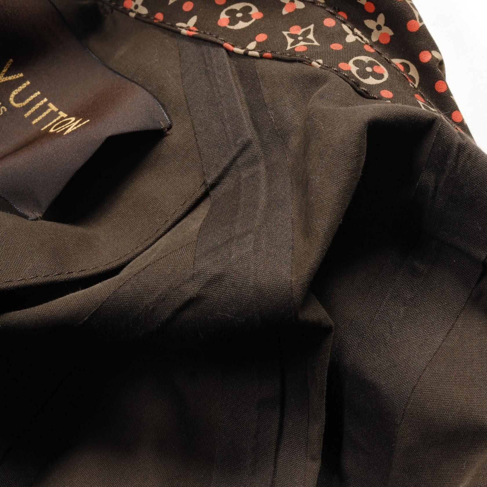 Louis Vuitton Louis Vuitton Monogram Macintosh Convertible Collar Coat Cotton Brown Size ONE SIZE - 10 Thumbnail