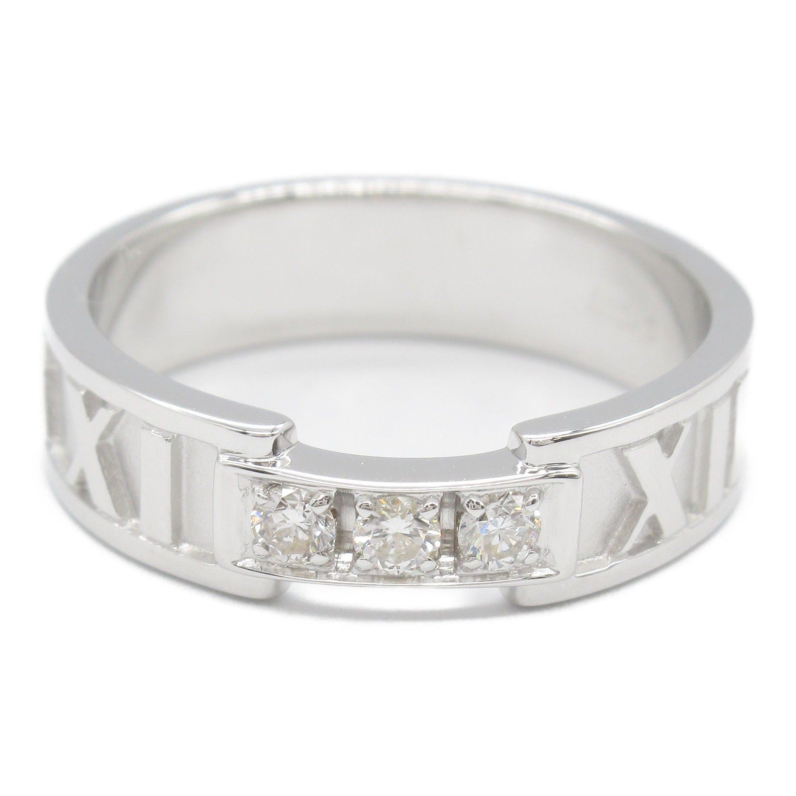 Tiffany & Co. Tiffany Co Atlas 3P Diamond Ring K18Wg (White Gold) Clear Size ONE SIZE - 2 Thumbnail