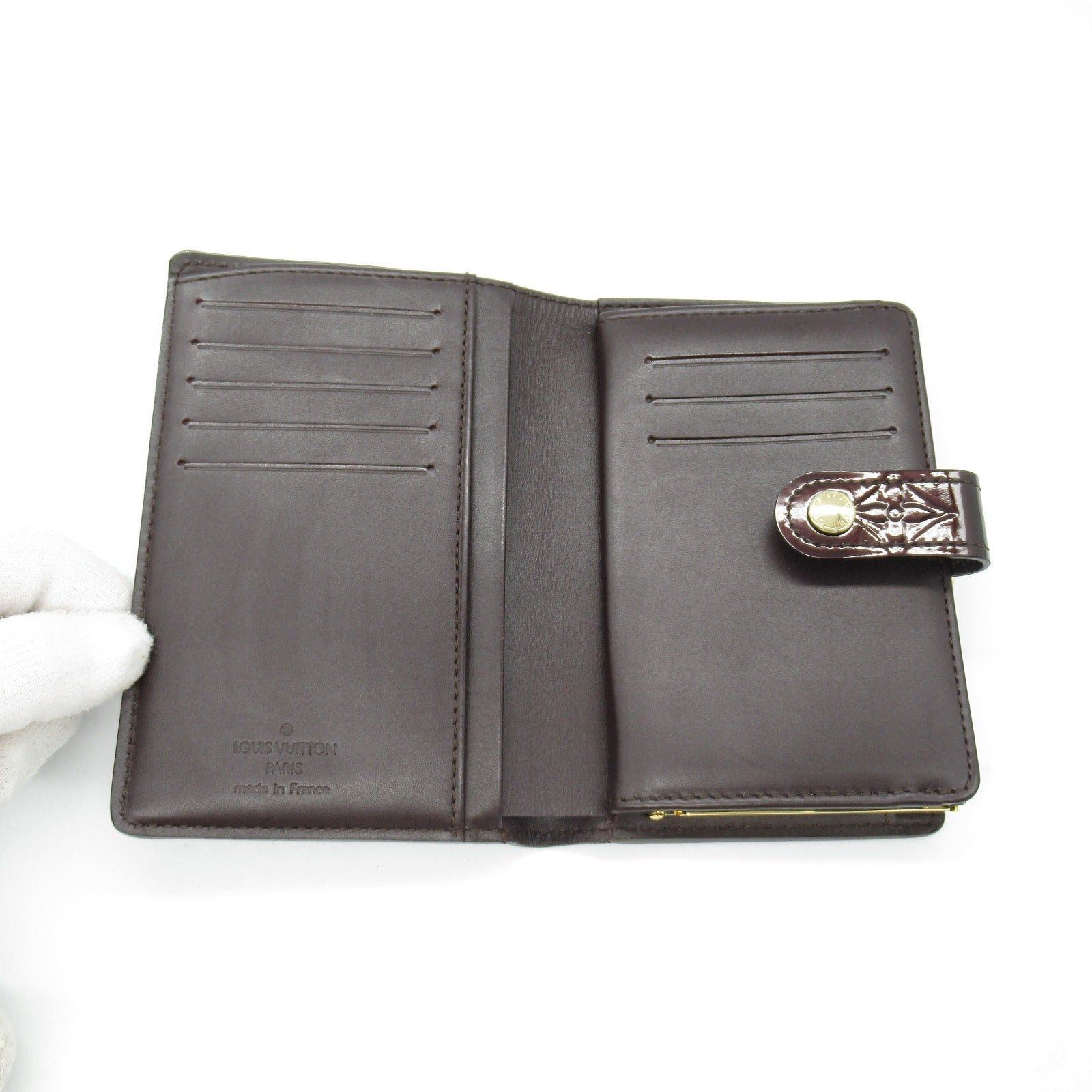 Louis Vuitton Louis Vuitton Portefeuille Viennois Bi-Fold Wallet Enamel Vernis Brown Amarante Size ONE SIZE - 5 Thumbnail