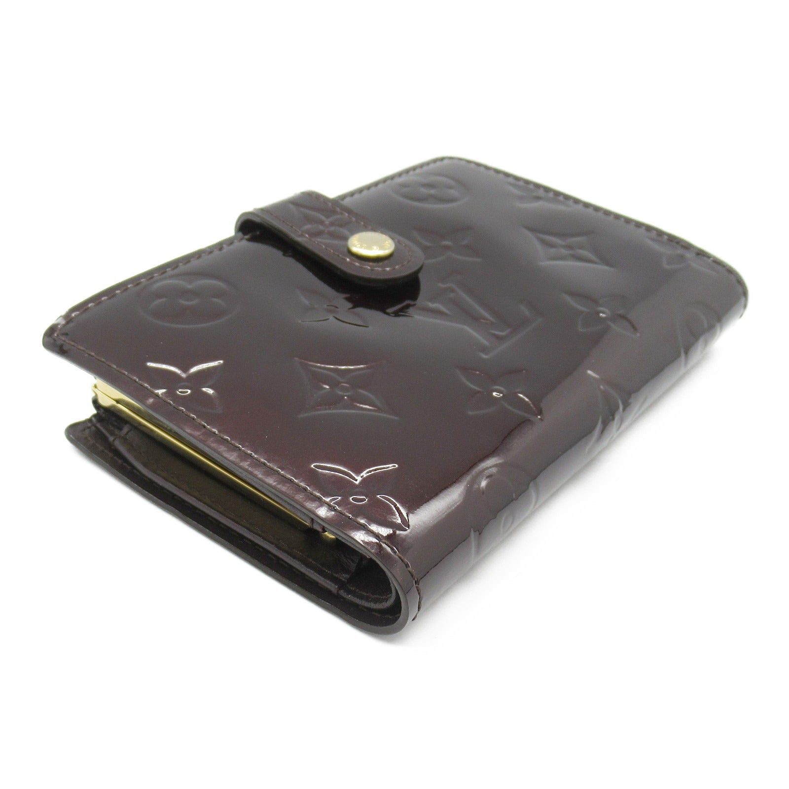 Louis Vuitton Louis Vuitton Portefeuille Viennois Bi-Fold Wallet Enamel Vernis Brown Amarante Size ONE SIZE - 3 Thumbnail