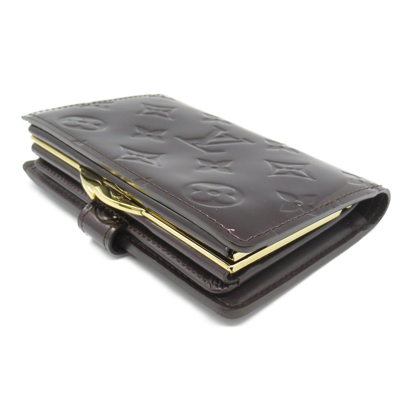Louis Vuitton Louis Vuitton Portefeuille Viennois Bi-Fold Wallet Enamel Vernis Brown Amarante Size ONE SIZE - 4 Thumbnail