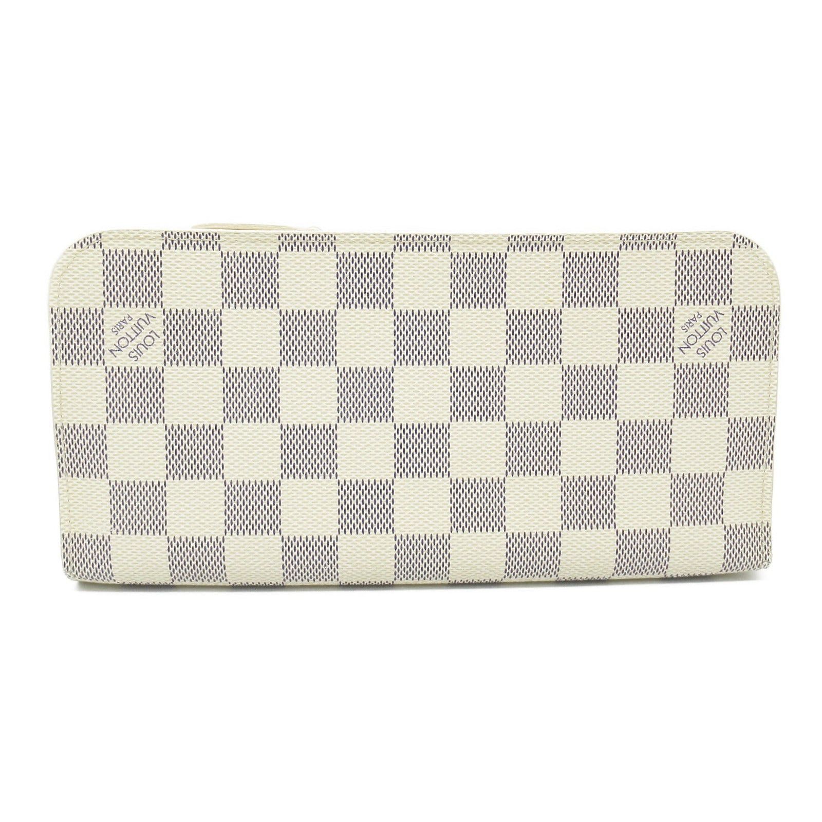 Louis Vuitton Louis Vuitton Portofeuil Insolite Round Long Wallet Zipper Coated Canvas Damier Azur White Size ONE SIZE - 2 Thumbnail