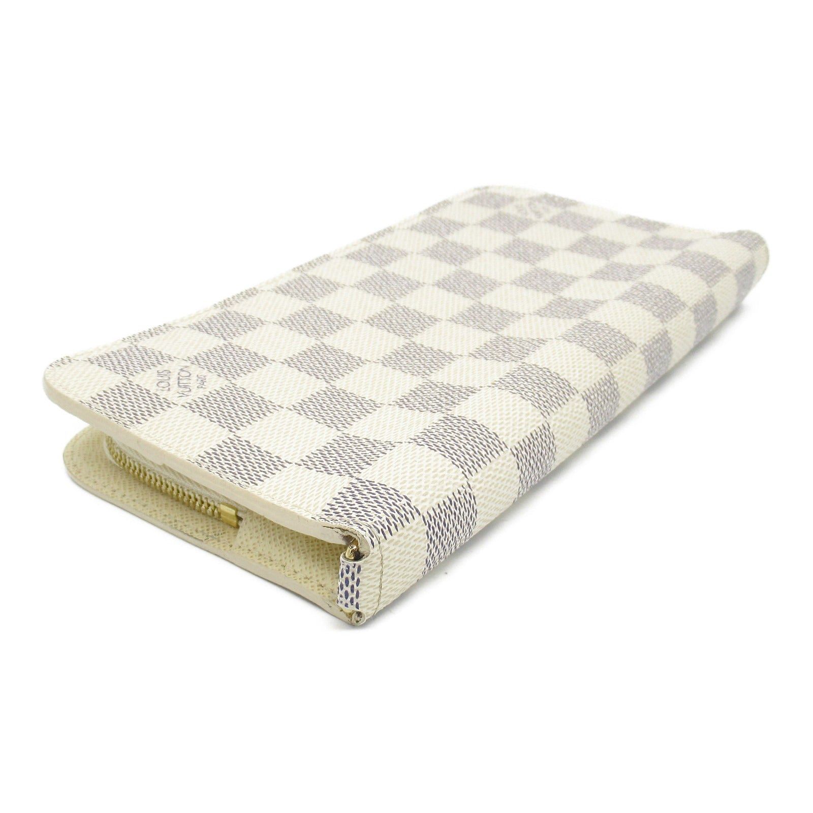 Louis Vuitton Louis Vuitton Portofeuil Insolite Round Long Wallet Zipper Coated Canvas Damier Azur White Size ONE SIZE - 3 Thumbnail