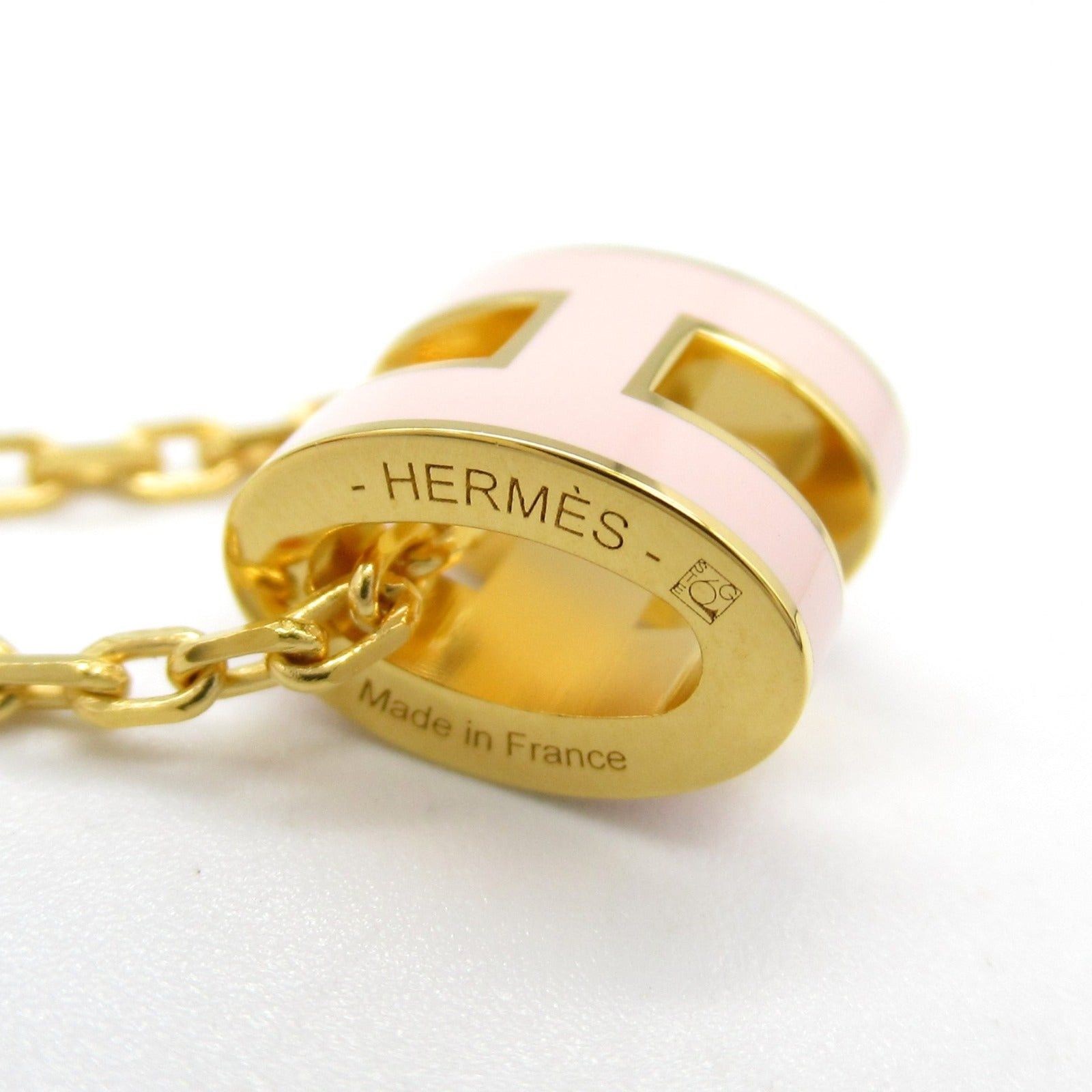 Hermes Hermes Pop Ash Mini Necklace Gp (Gold Plated) Pink Gold/Pink Size ONE SIZE - 4 Thumbnail