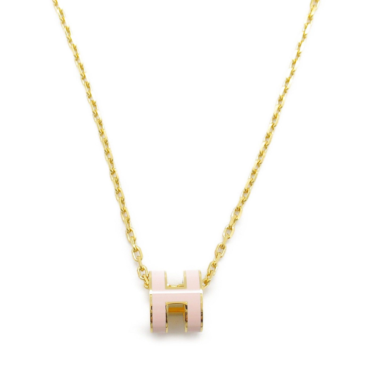 Hermes Hermes Pop Ash Mini Necklace Gp (Gold Plated) Pink Gold/Pink Size ONE SIZE - 2 Thumbnail