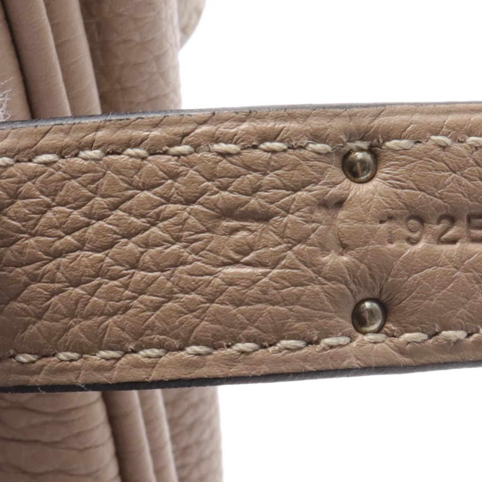 Hermes Hermes Birkin 35 Green Elephant Handbag Togo Gray Beige Silver Hardware □O Stamp Size ONE SIZE - 5 Thumbnail